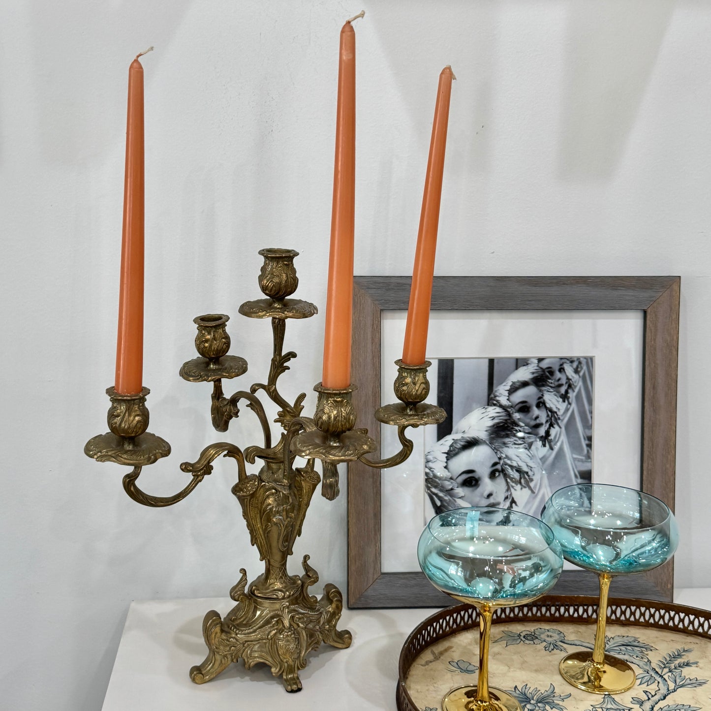 Antique Gilded Bronze Candelabra - Curated Home Decor