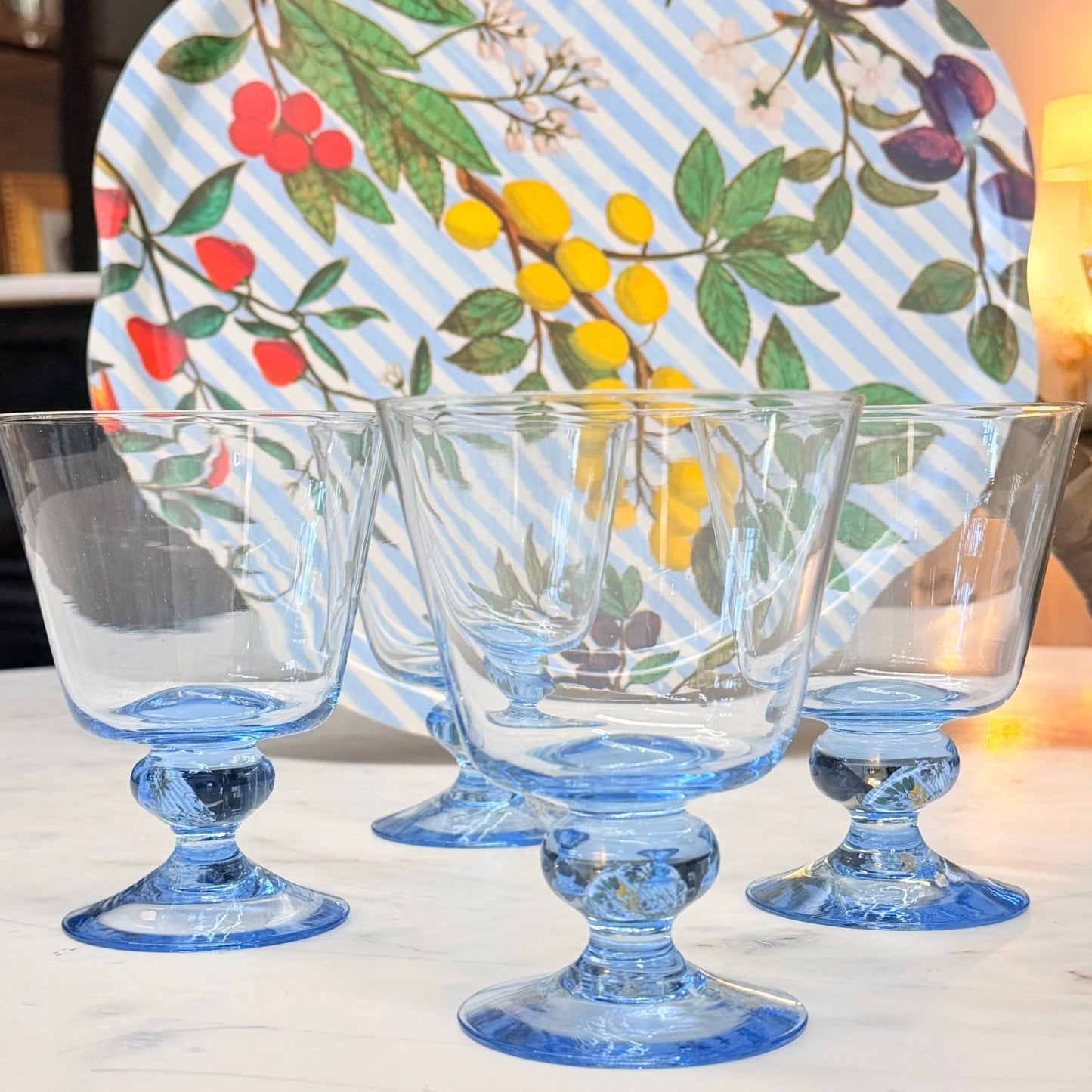 
                  
                    Set of 6 Blue "Bernadette" Water Goblets - Curated Home Decor
                  
                