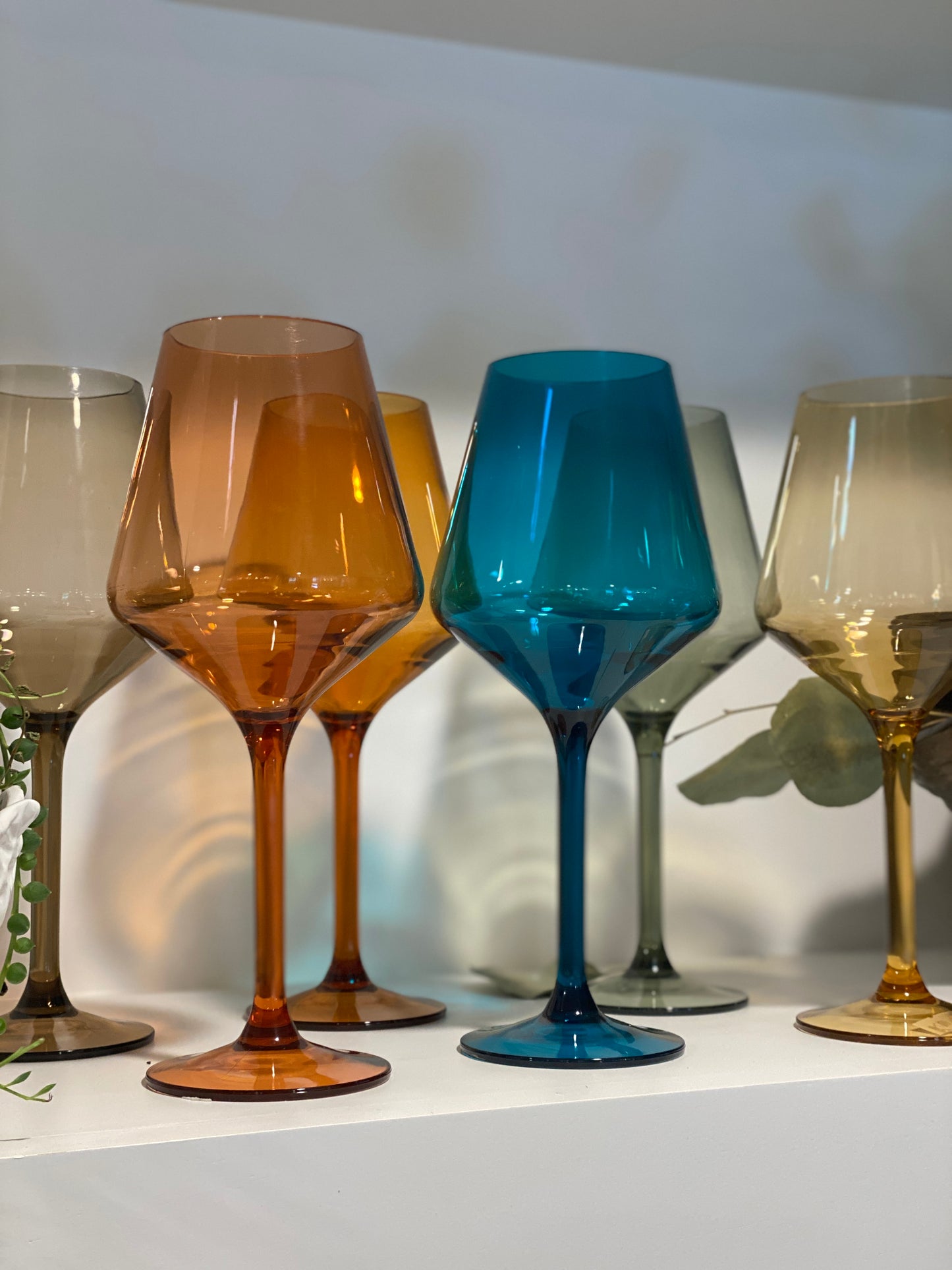 Estelle Colored Champagne Flute Glass - Southern Avenue Company