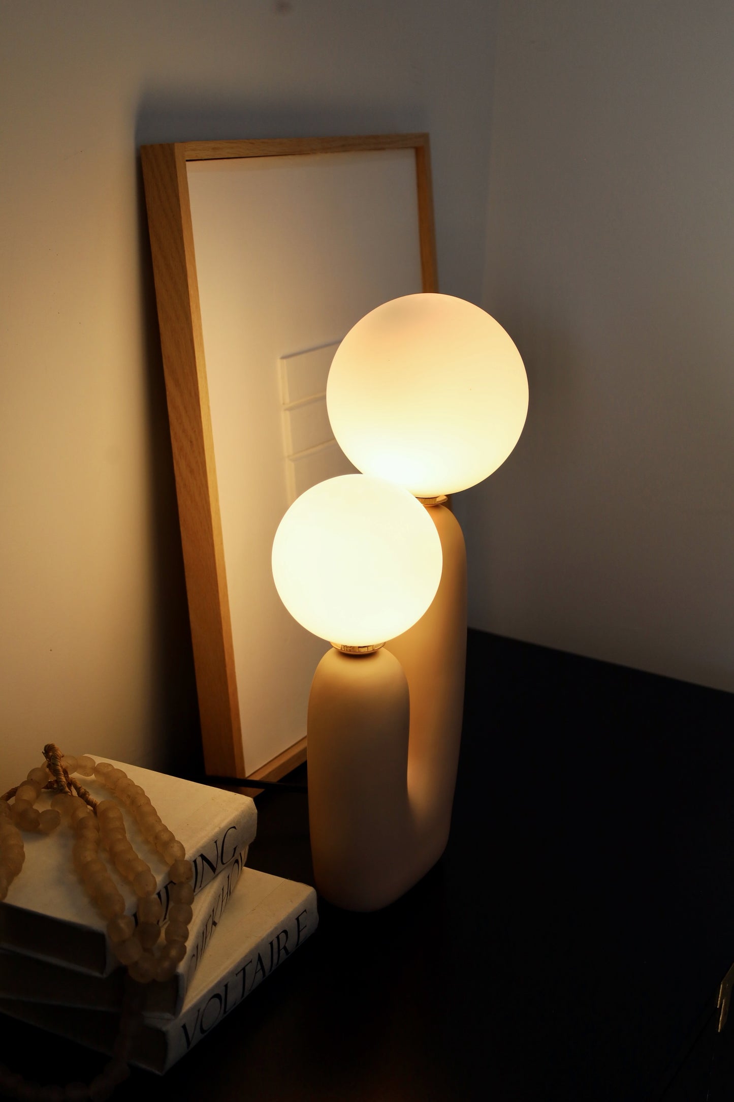 Abstract Double Pronged Table Lamp