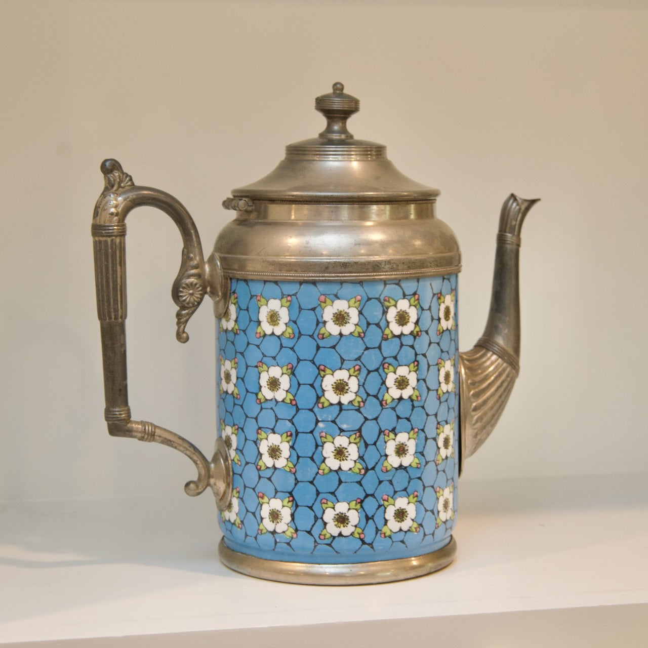 Vintage Manning +Bowman Pewter Coffee Pot - Curated Home Decor