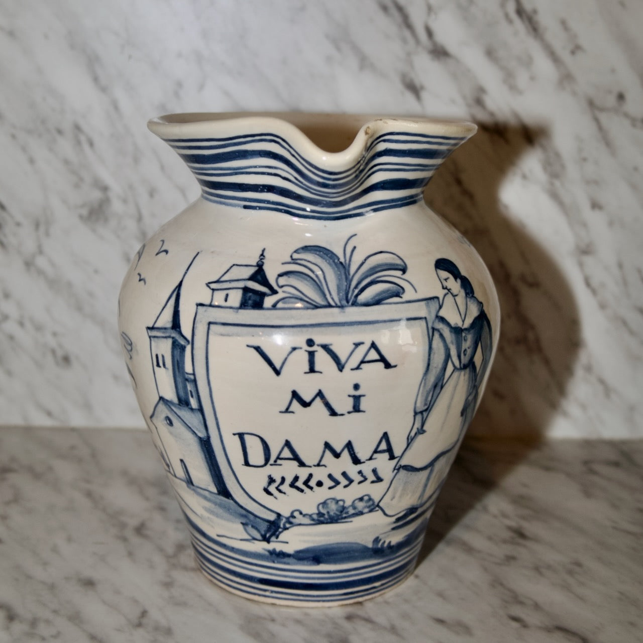 Antique Majolica Pitcher - Curated Home Decor