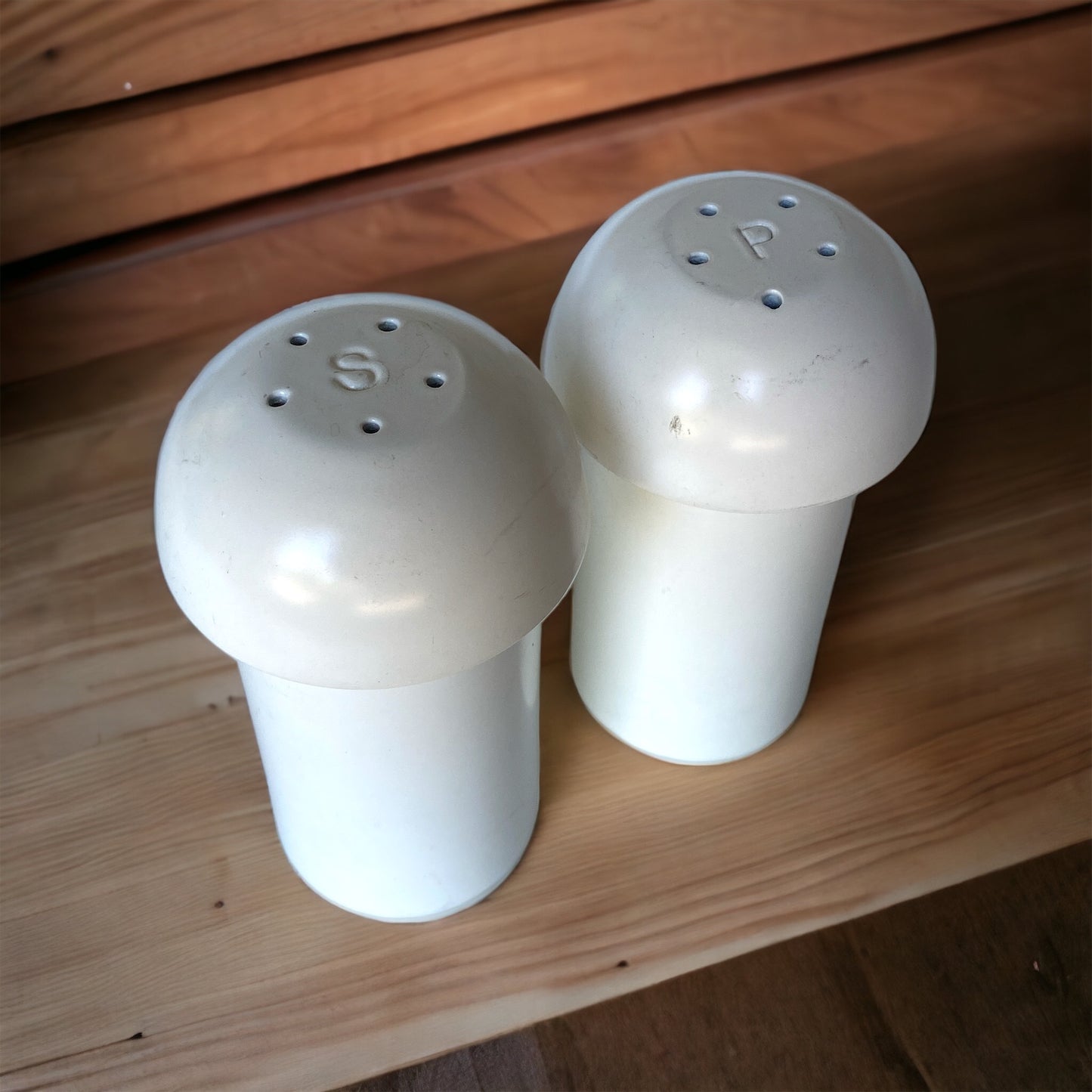 Wooden Mushroom Salt and Pepper Shakers