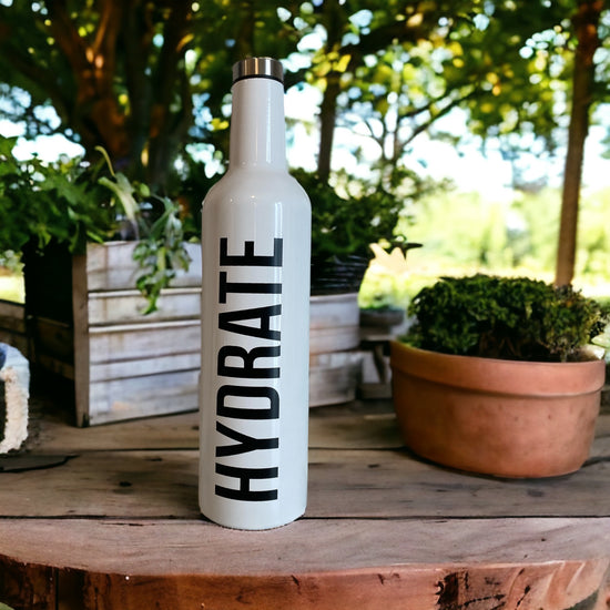 Load image into Gallery viewer, &amp;quot;Hydrate&amp;quot; Flask Bottle - Curated Home Decor
