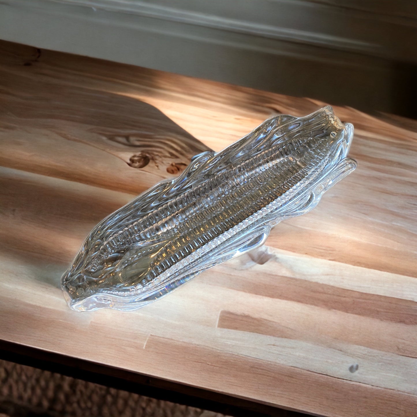 Load image into Gallery viewer, Vintage Set of Clear Plastic Corn on the Cob Dish
