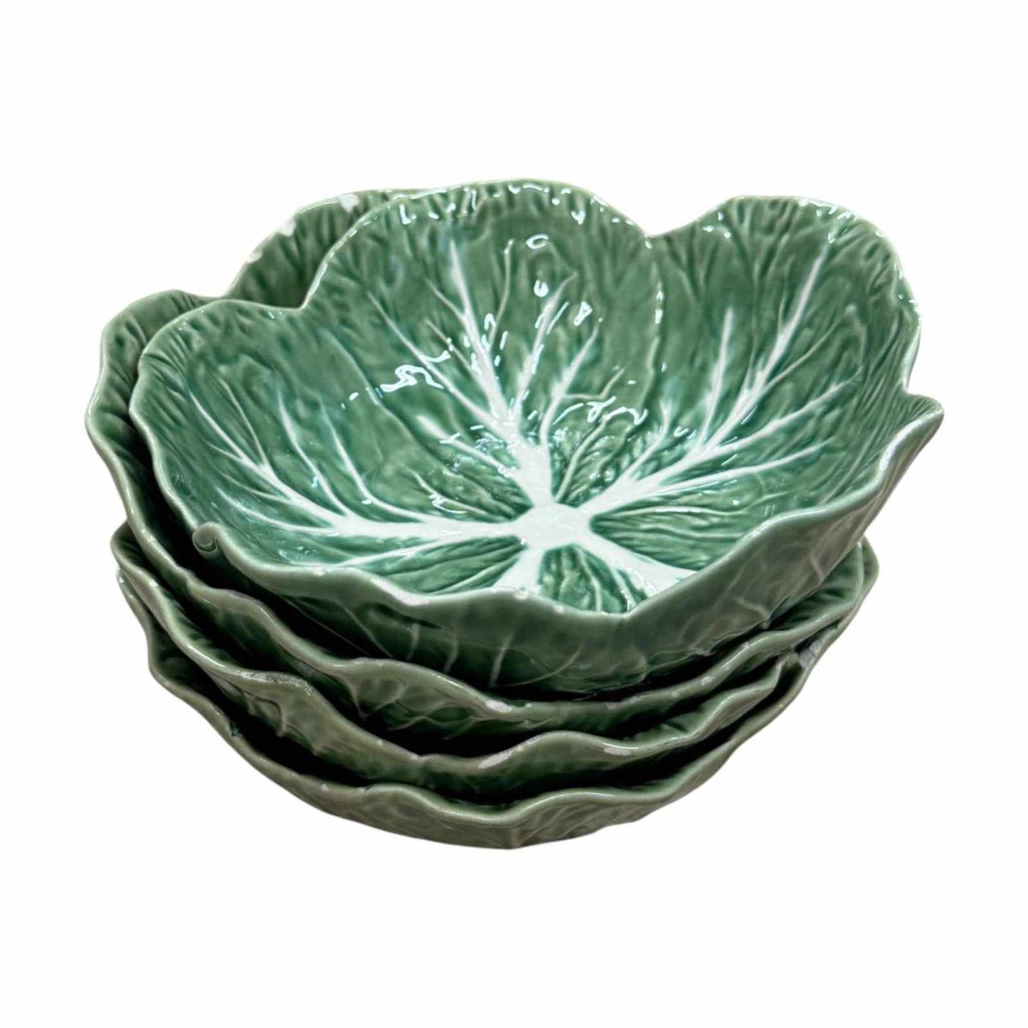 
                  
                    Bordallo Pinheiro Majolica Cabbage Leaf Bowls – Set of 4 - Curated Home Decor
                  
                