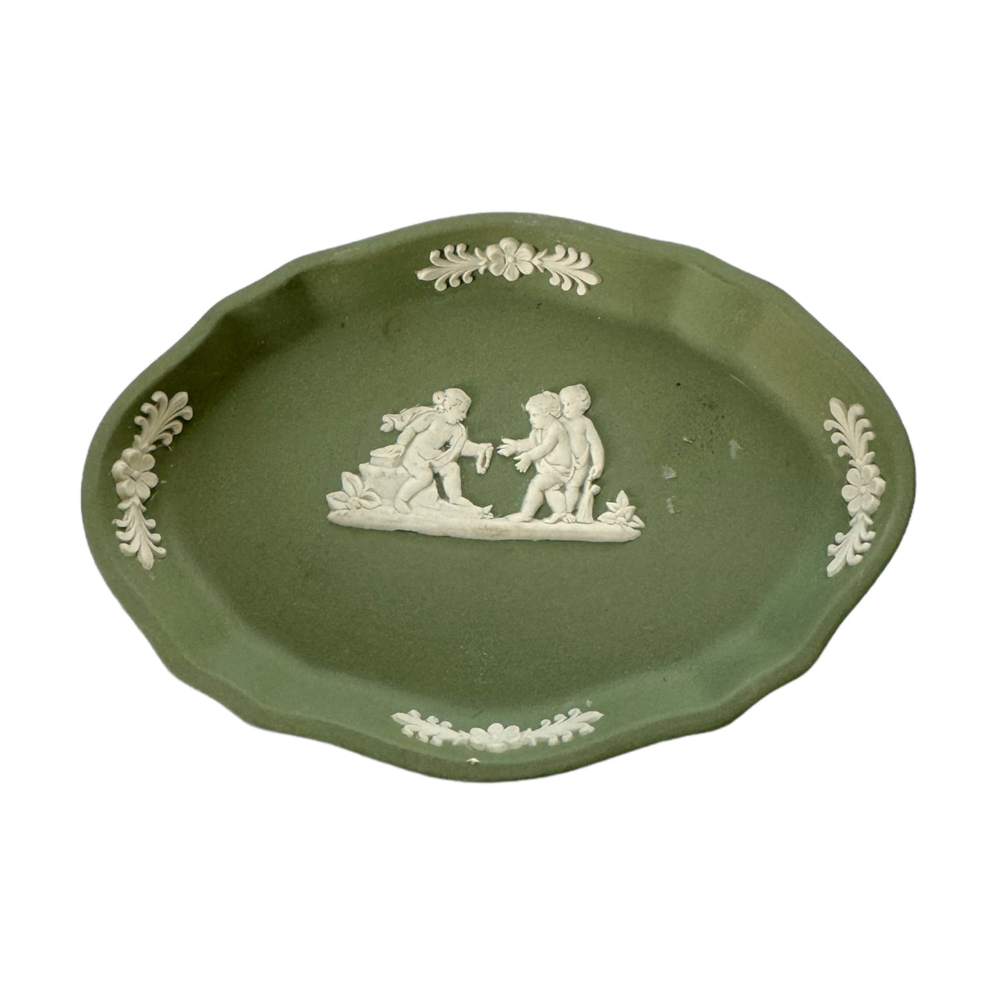 Small Oval Green Wedgewood Tray