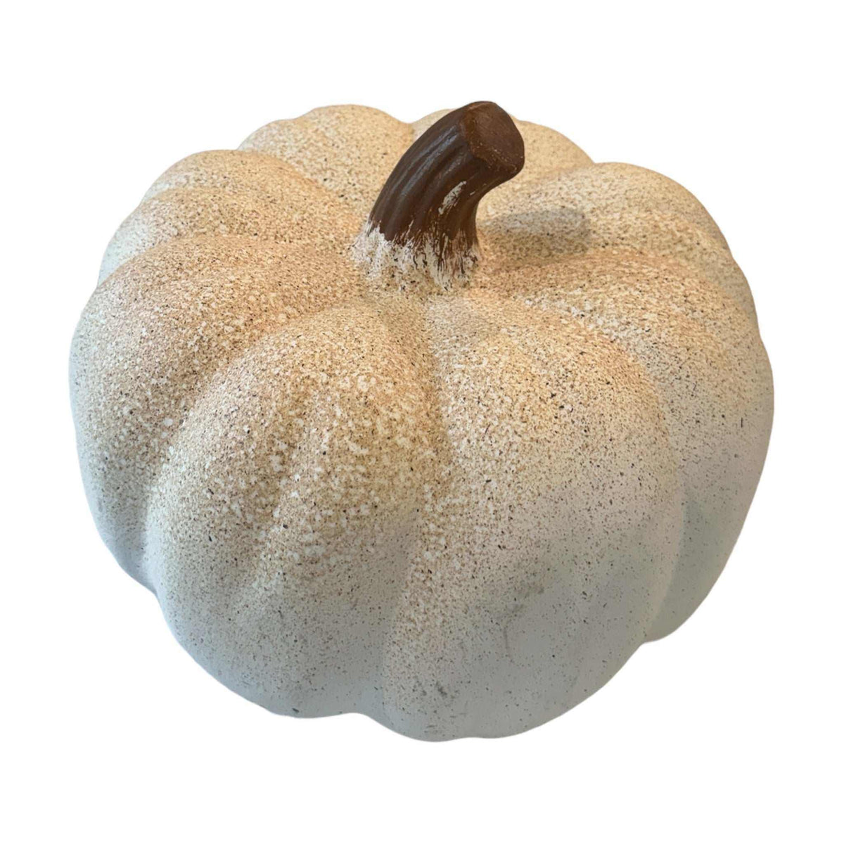 
                  
                    White Speckled Concrete Pumpkin – Hand Painted - Curated Home Decor
                  
                