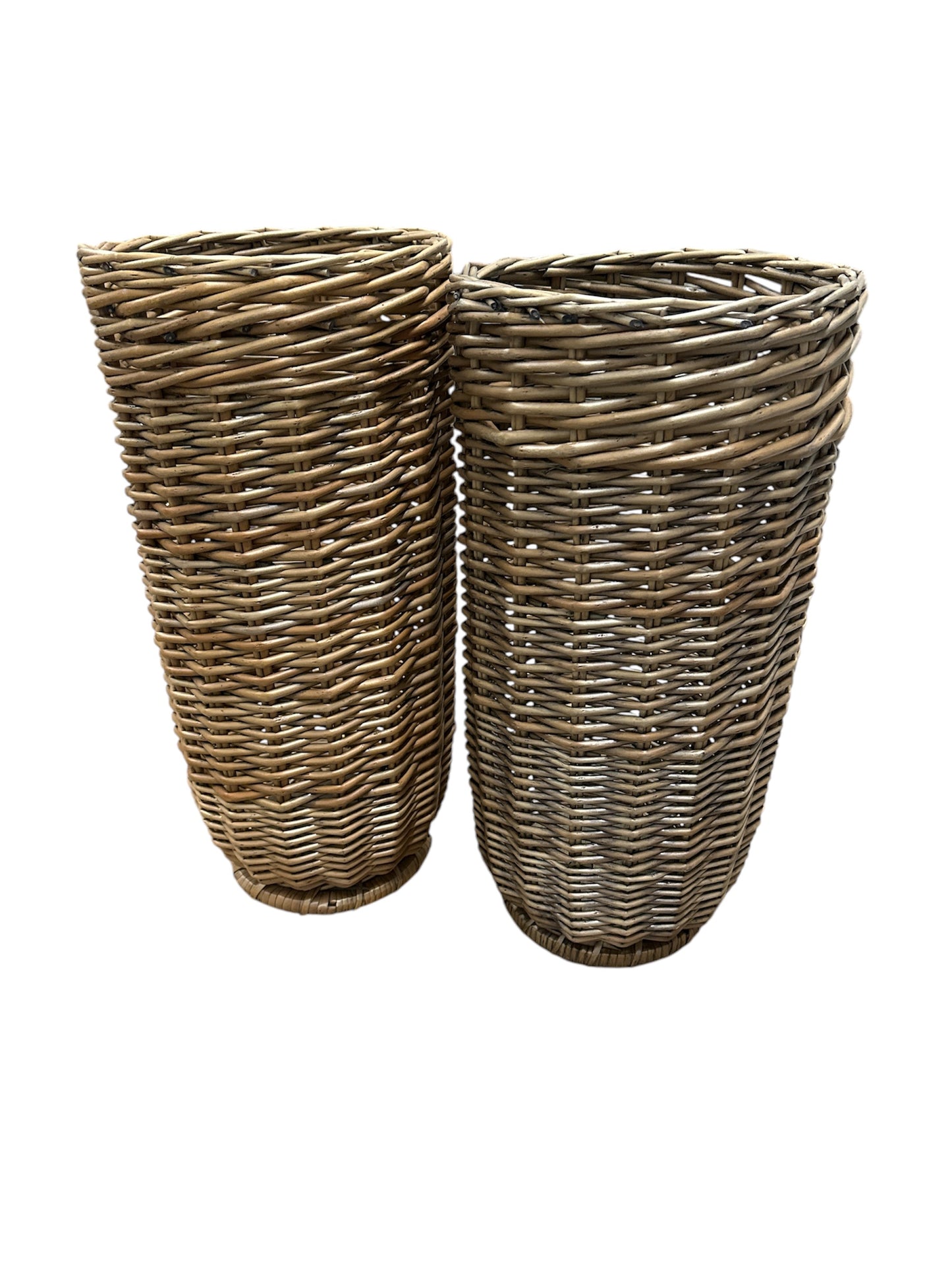 Multi-Functional Wicker Umbrella Stand and Storage Basket