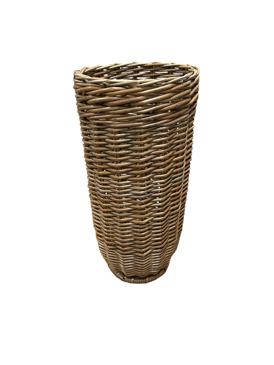 Multi-Functional Wicker Umbrella Stand and Storage Basket