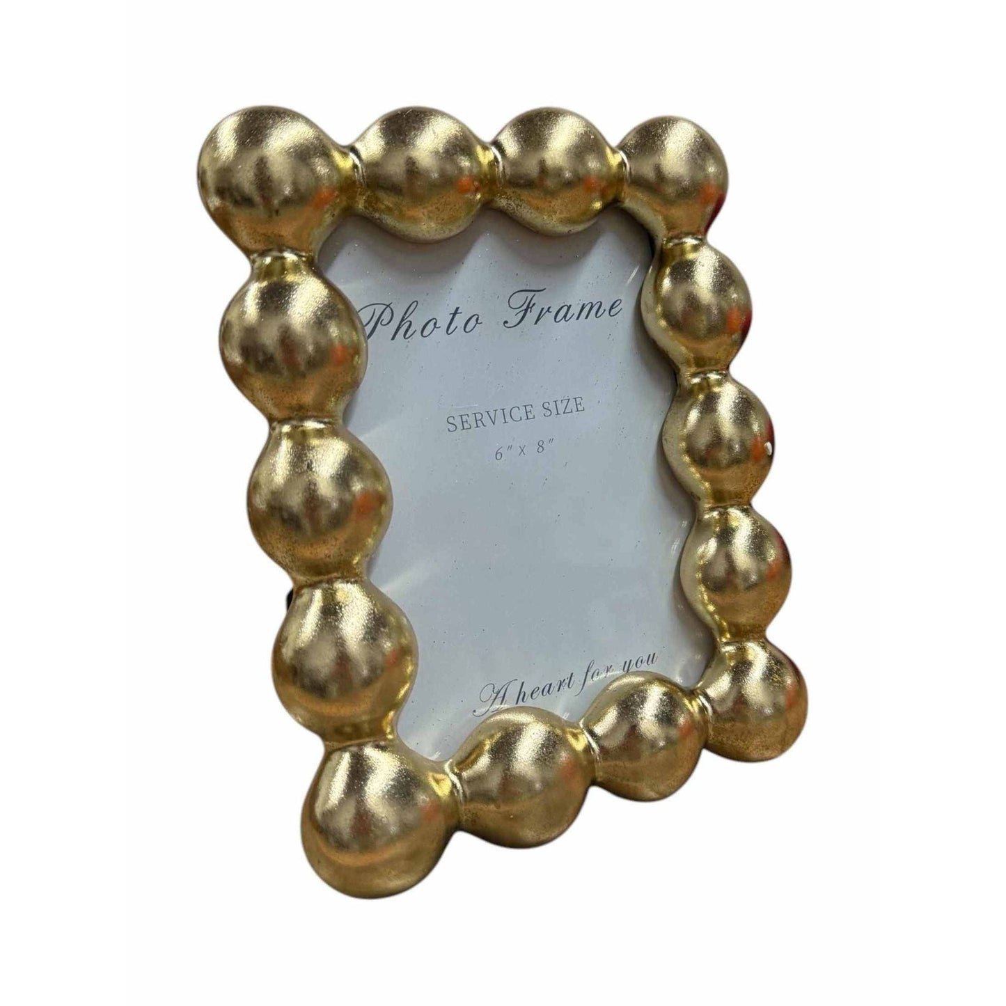 Gold Bobbin Picture Frame with intricate gold leaf detailing for 5x7 photos