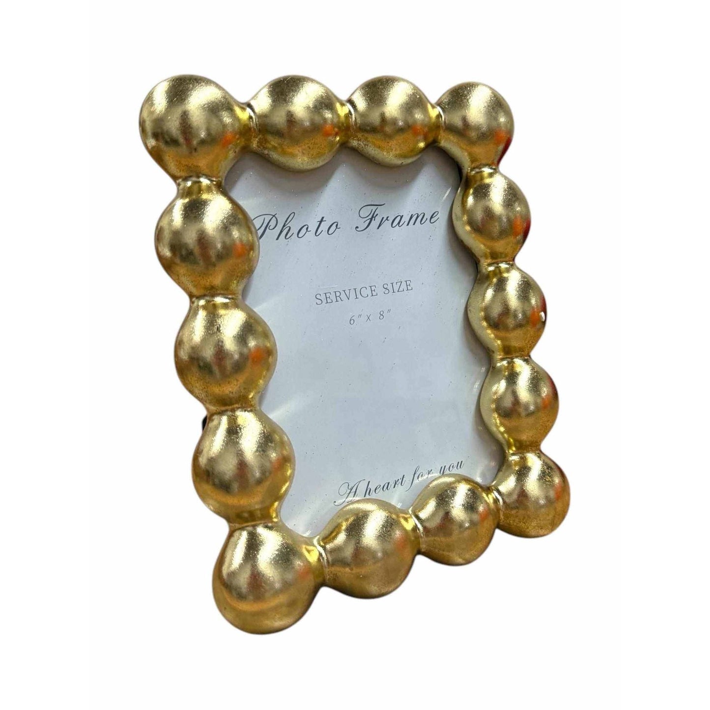 Gold Bobbin Picture Frame 5x7 with intricate gold leaf detailing for elegant photo display