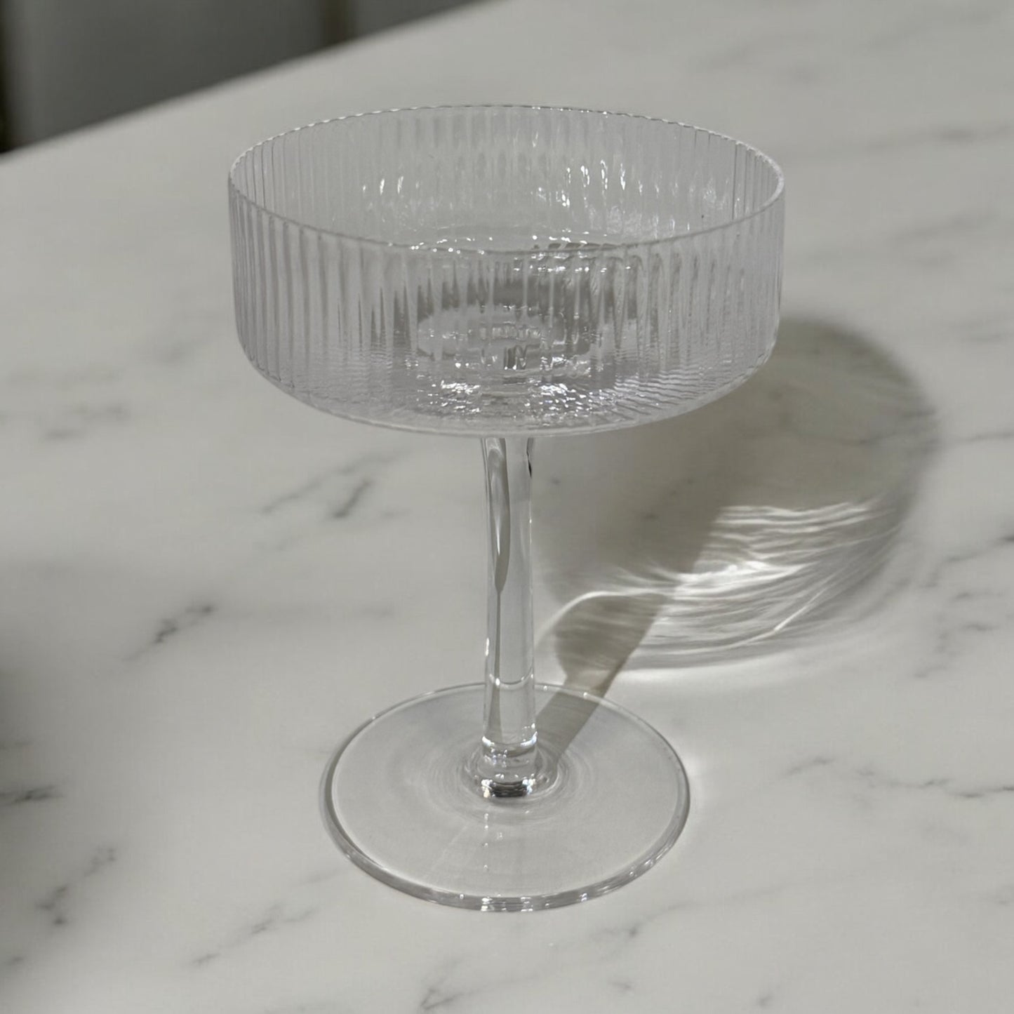 Fluted Cocktail Coupe – 8 oz - Curated Home Decor