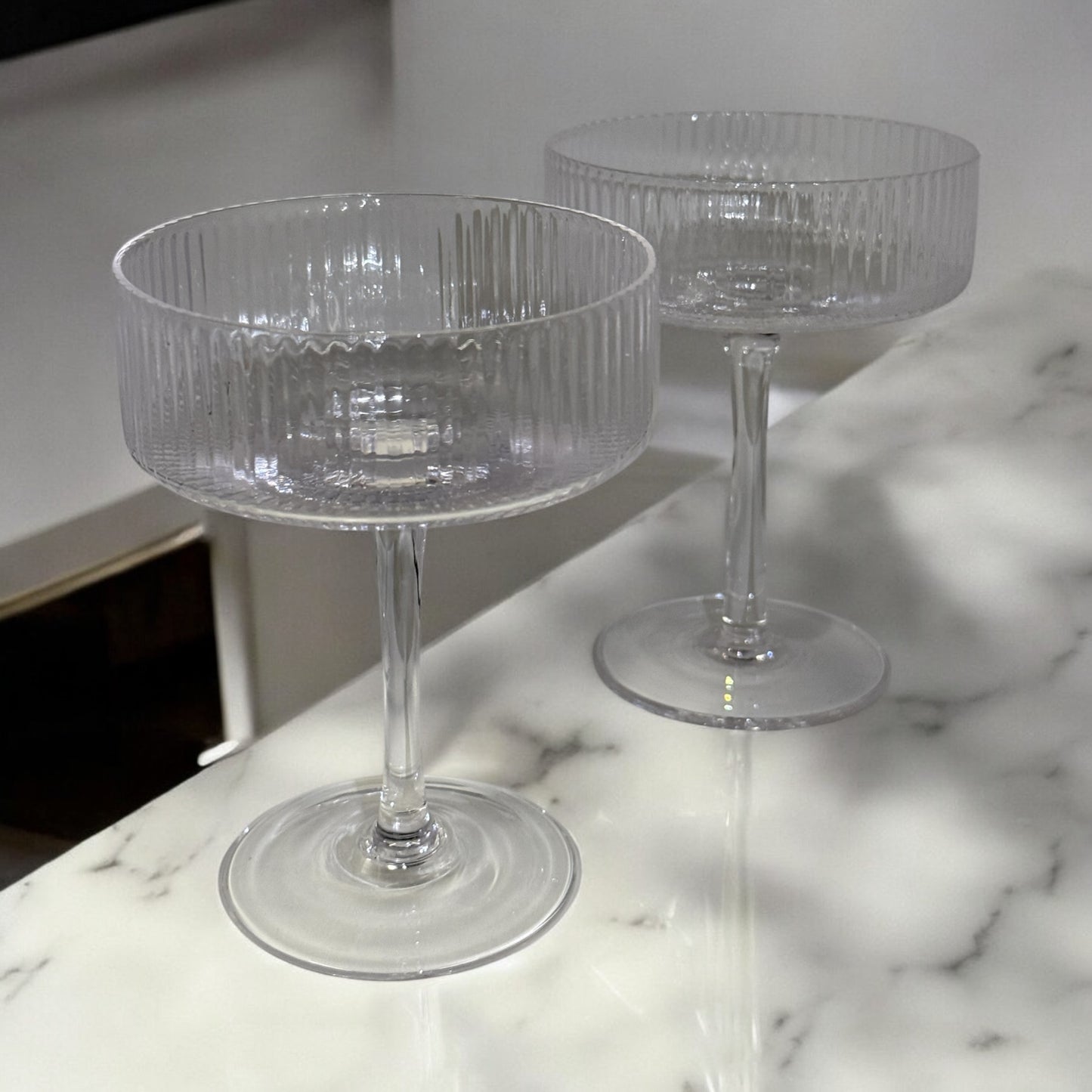 Fluted Cocktail Coupe – 8 oz - Curated Home Decor