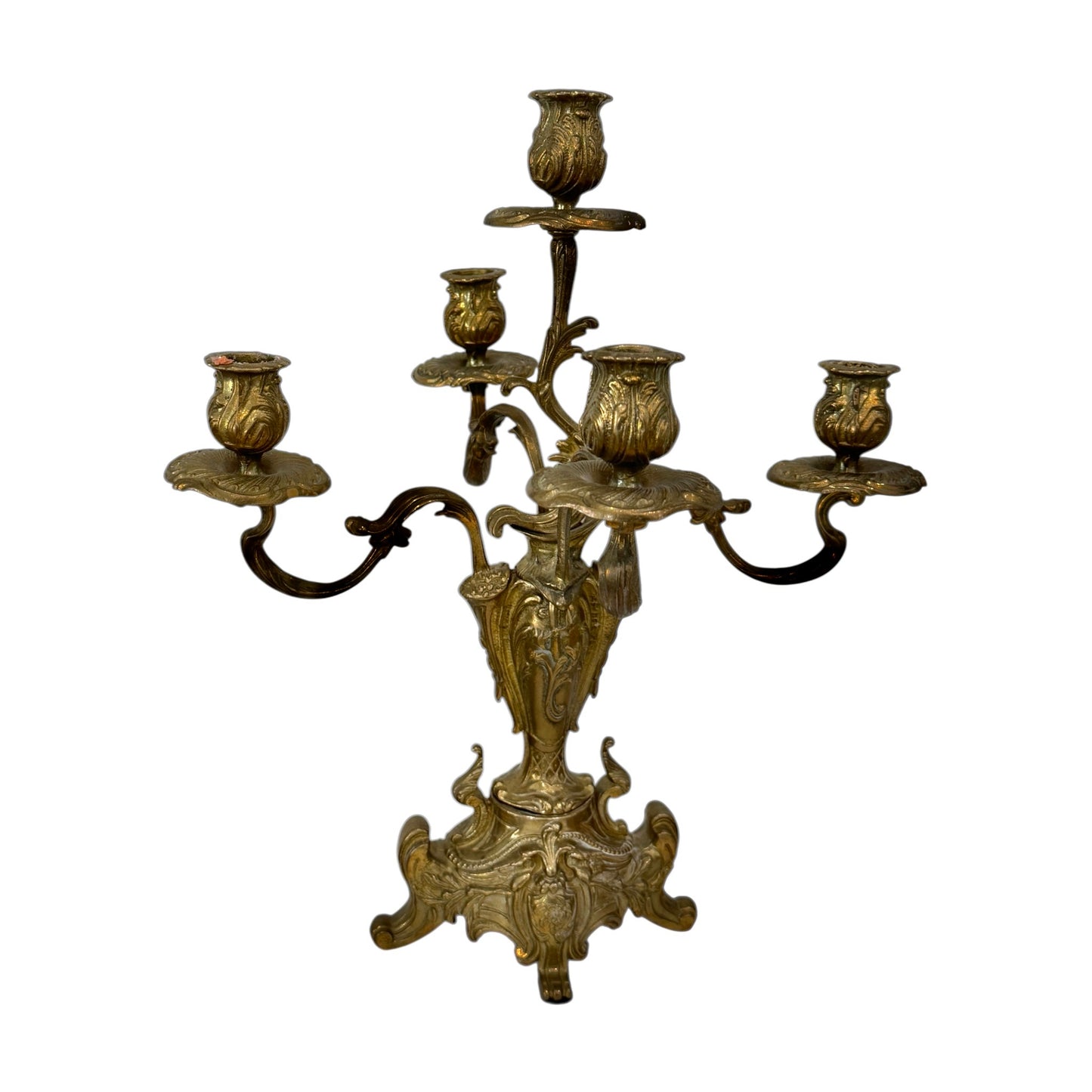 Antique Gilded Bronze Candelabra - Curated Home Decor
