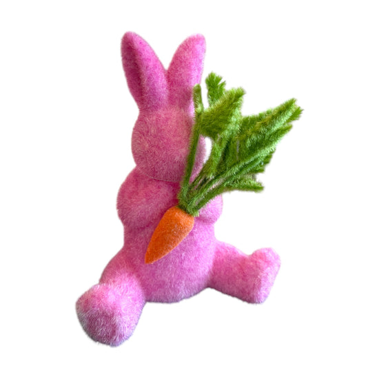 Flocked bunny with carrot