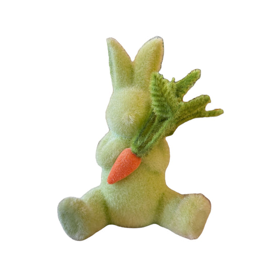 Flocked bunny with carrot