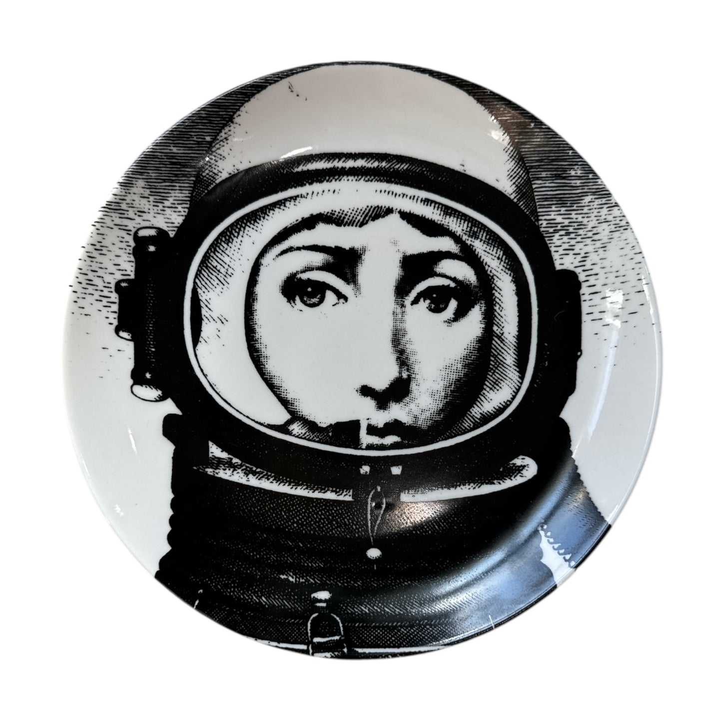 Fornasetti "Tema e Variazioni" Astronaut Plate – Vintage Italian Porcelain - Curated Home Decor