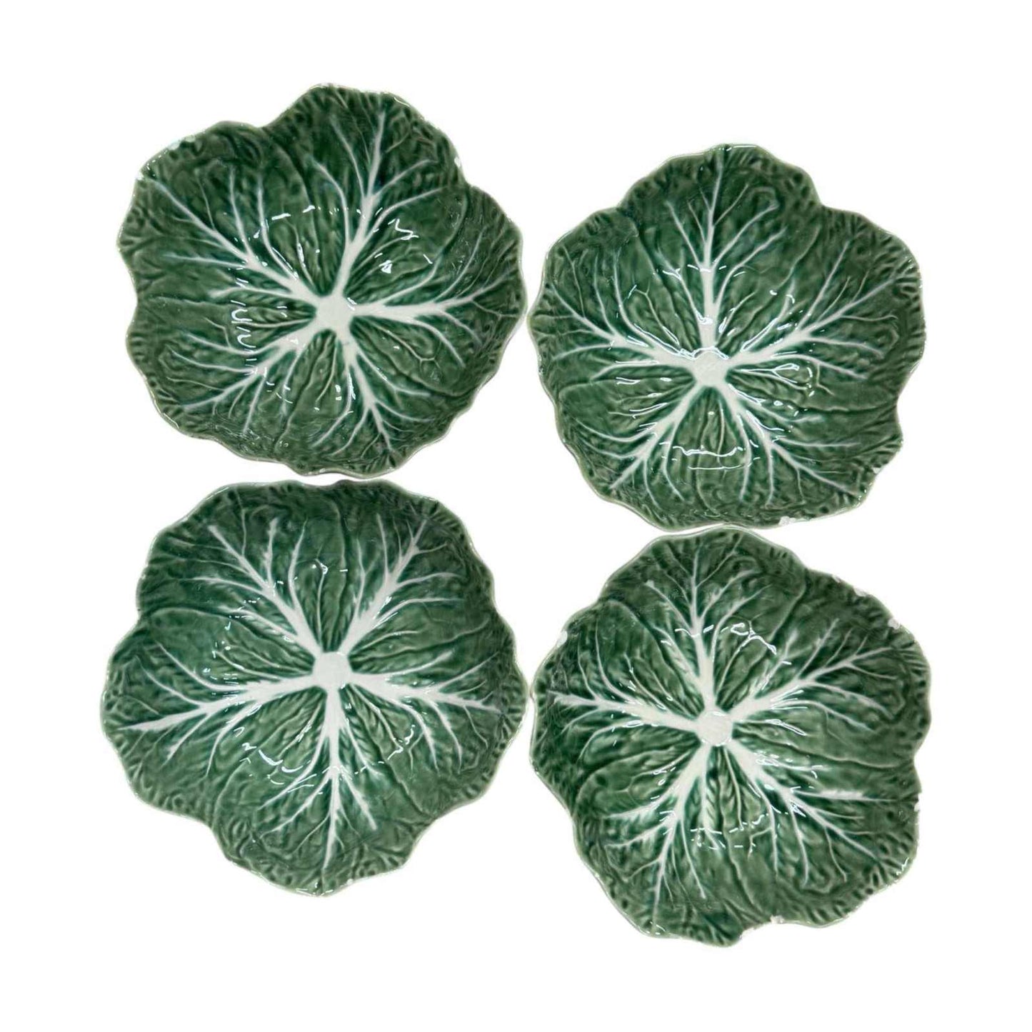 
                  
                    Bordallo Pinheiro Majolica Cabbage Leaf Bowls – Set of 4 - Curated Home Decor
                  
                