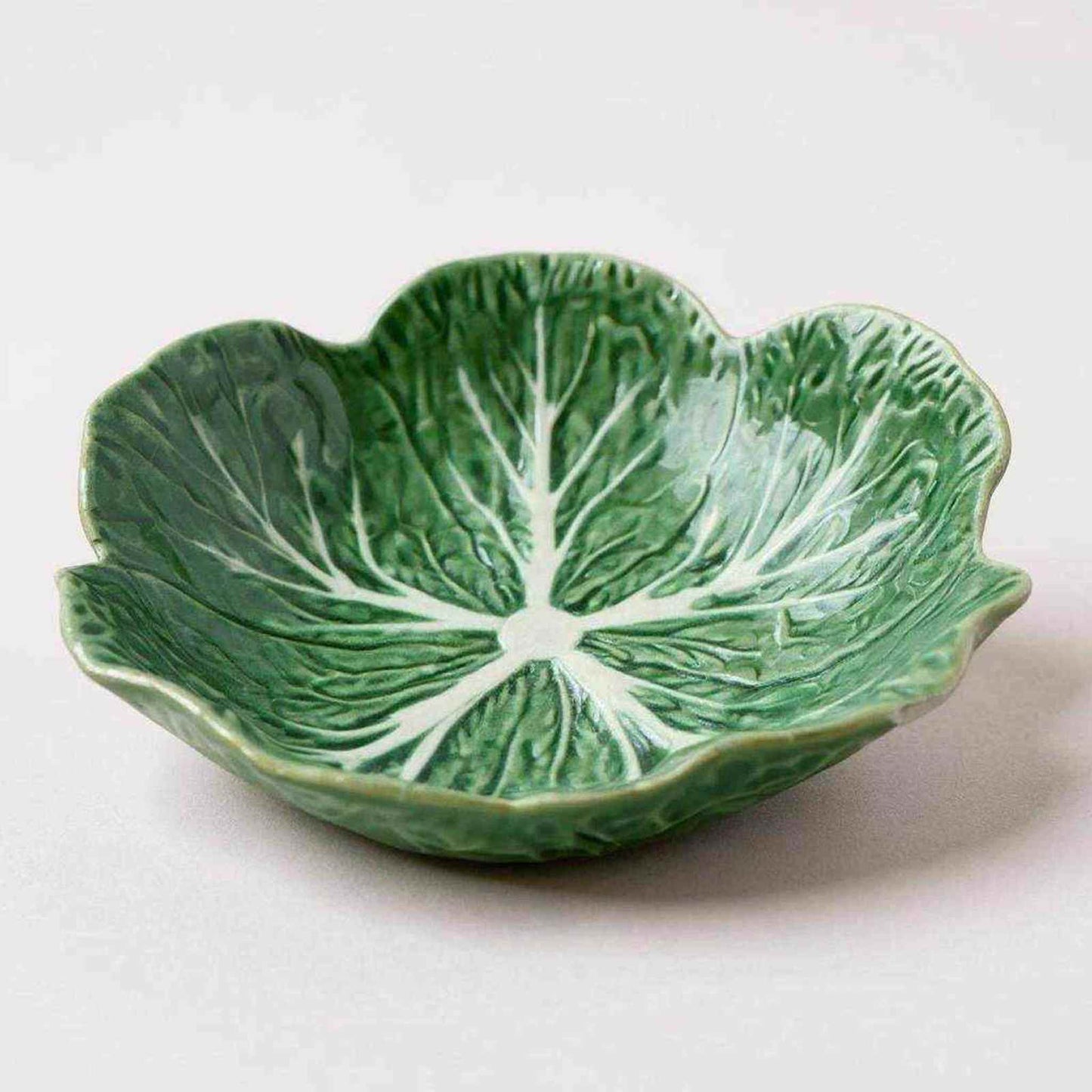 Bordallo Pinheiro Majolica Cabbage Leaf Bowls – Set of 4 - Curated Home Decor