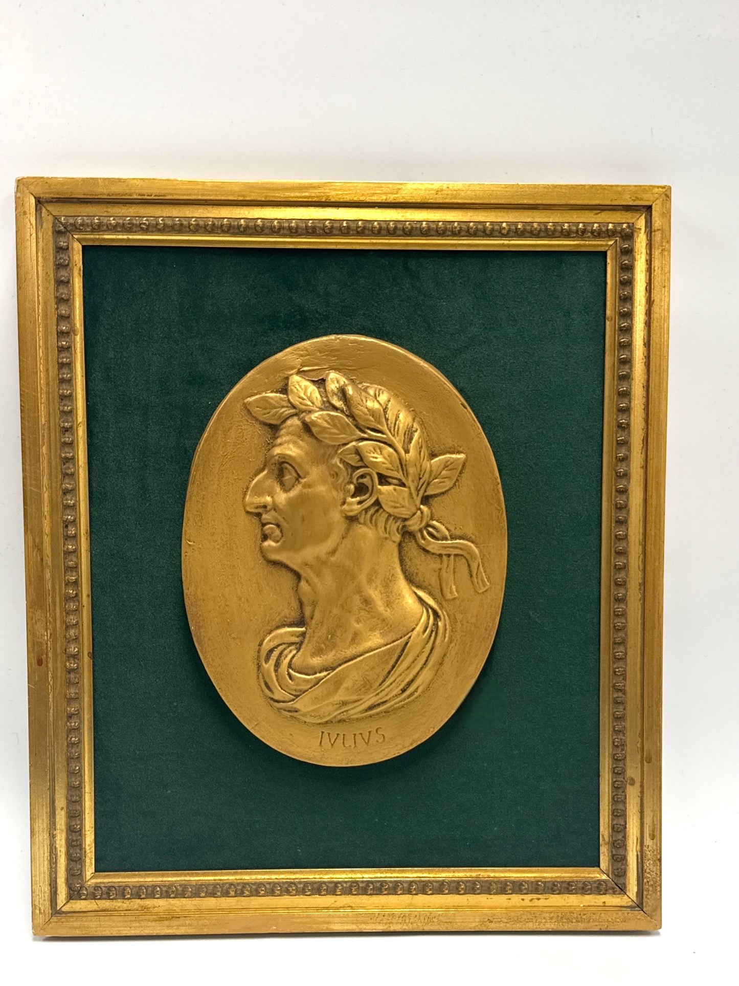 Framed Bas-Relief Medallion of Julius Caesar - Curated Home Decor