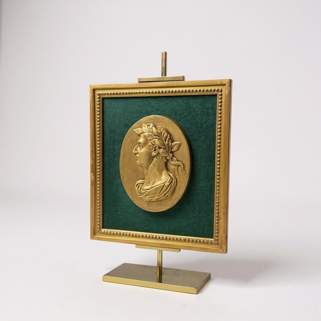 Framed Bas-Relief Medallion of Julius Caesar - Curated Home Decor