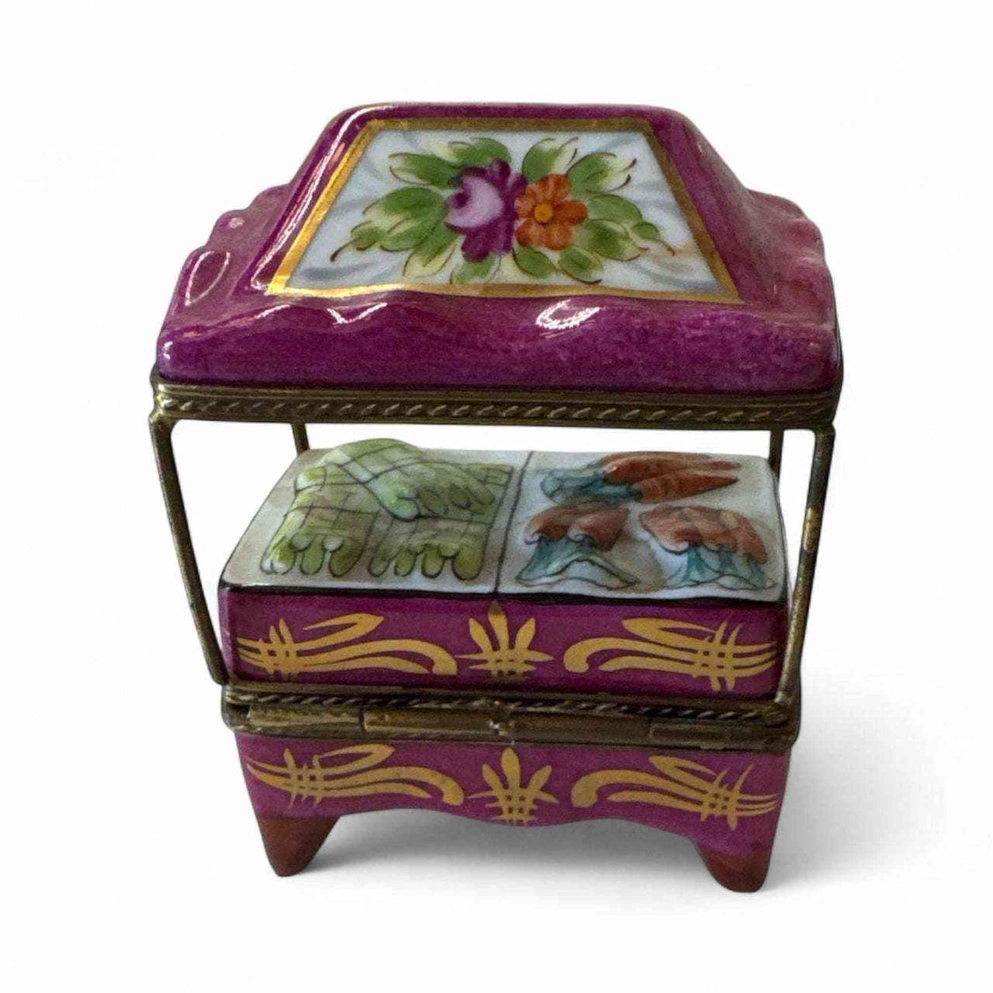 
                  
                    Hand Painted Limoges Fruit Stand Trinket Box - Curated Home Decor
                  
                