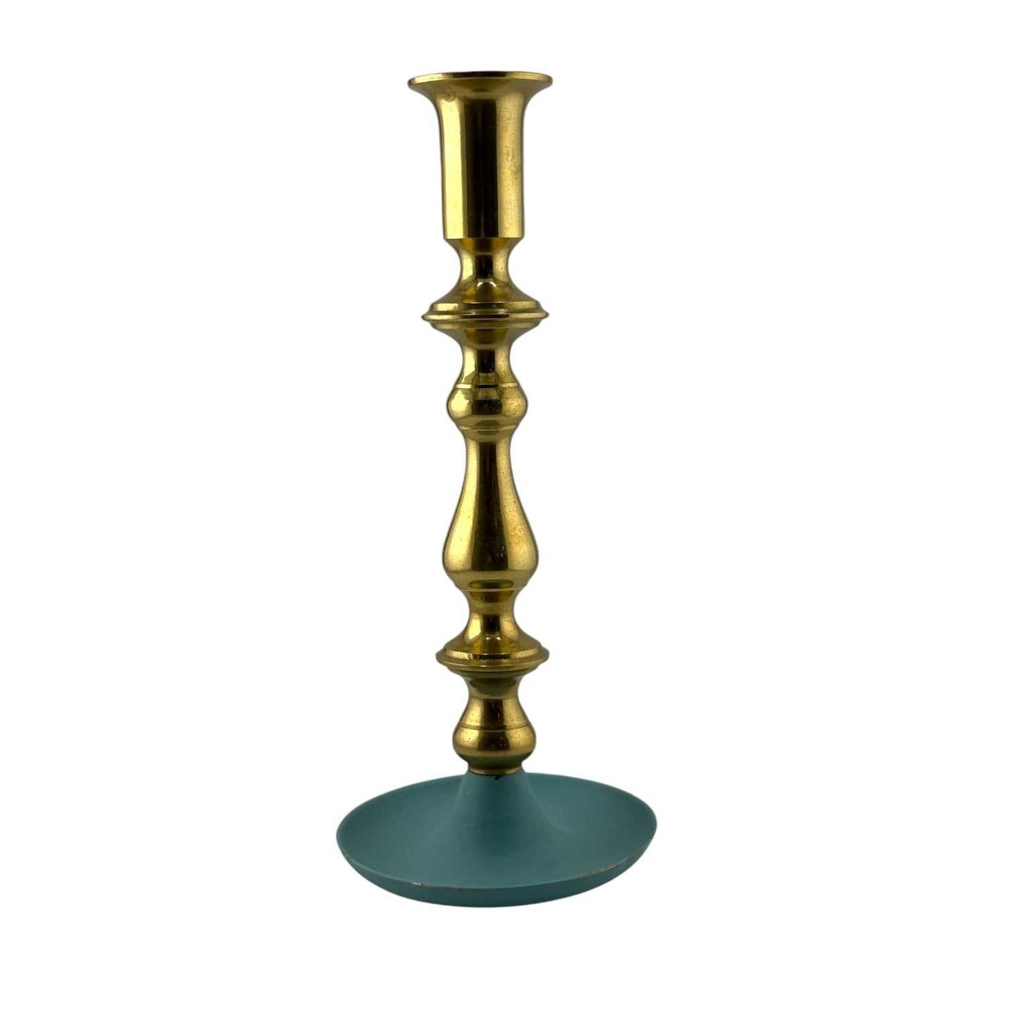 
                  
                    Pair of Vintage Brass and Teal Candlesticks - Curated Home Decor
                  
                