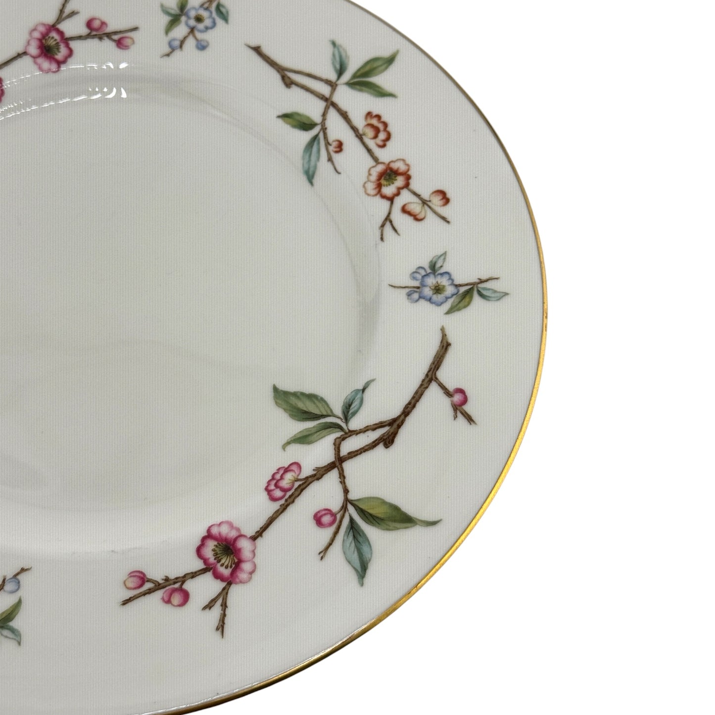 
                  
                    Vintage Floral Branch Dinner Plates | Set of 4 | Gold Rim Cherry Blossom Pattern - Curated Home Decor
                  
                