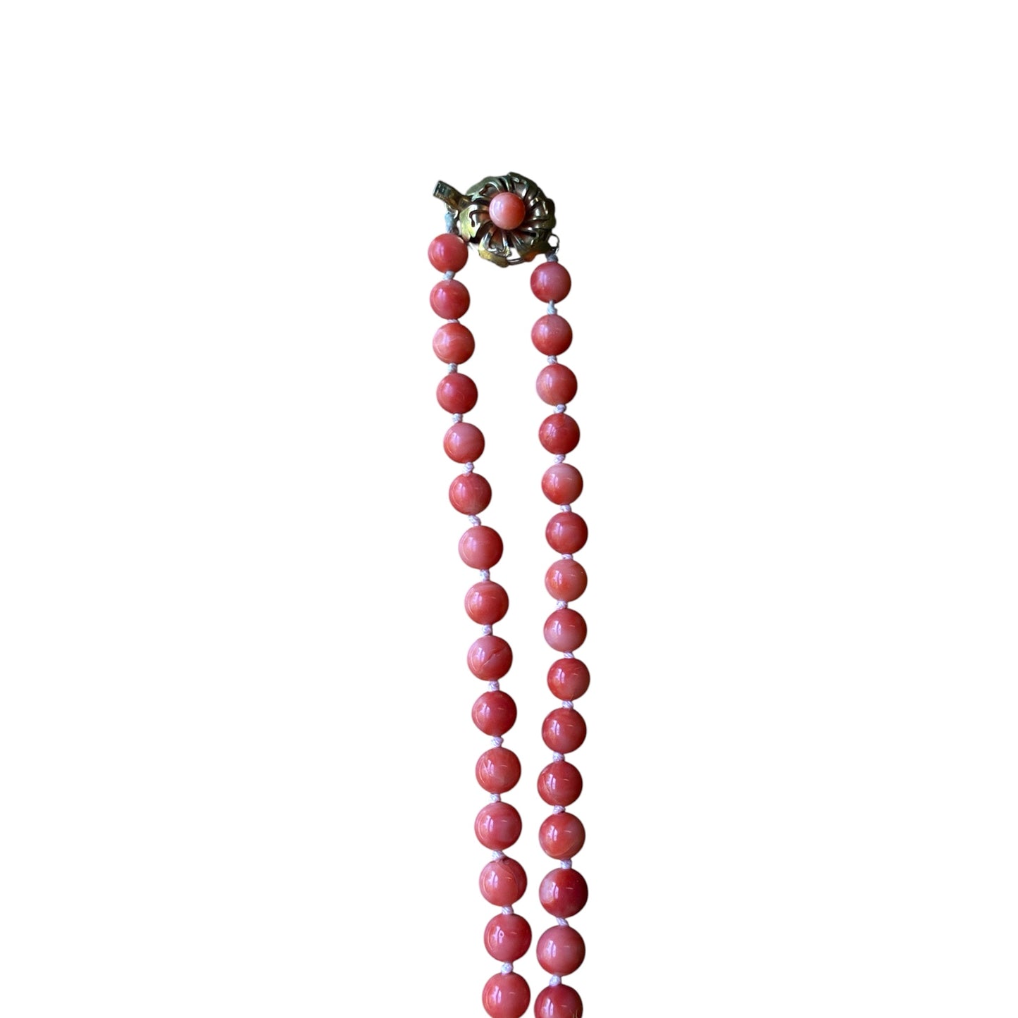 
                  
                    Vintage Peking Glass Graduated Bead Necklace with Reversible Gold-Tone Pendant - Curated Home Decor
                  
                