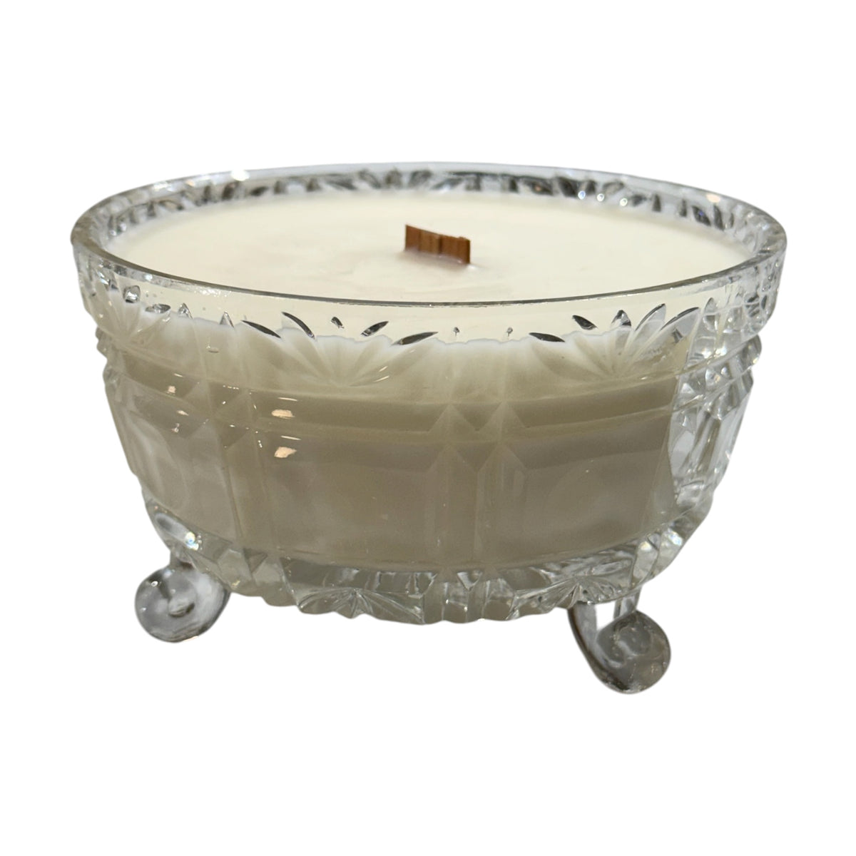 Antiquarian Crystal Footed Candle - Curated Home Decor