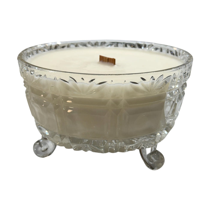 Antiquarian Crystal Footed Candle