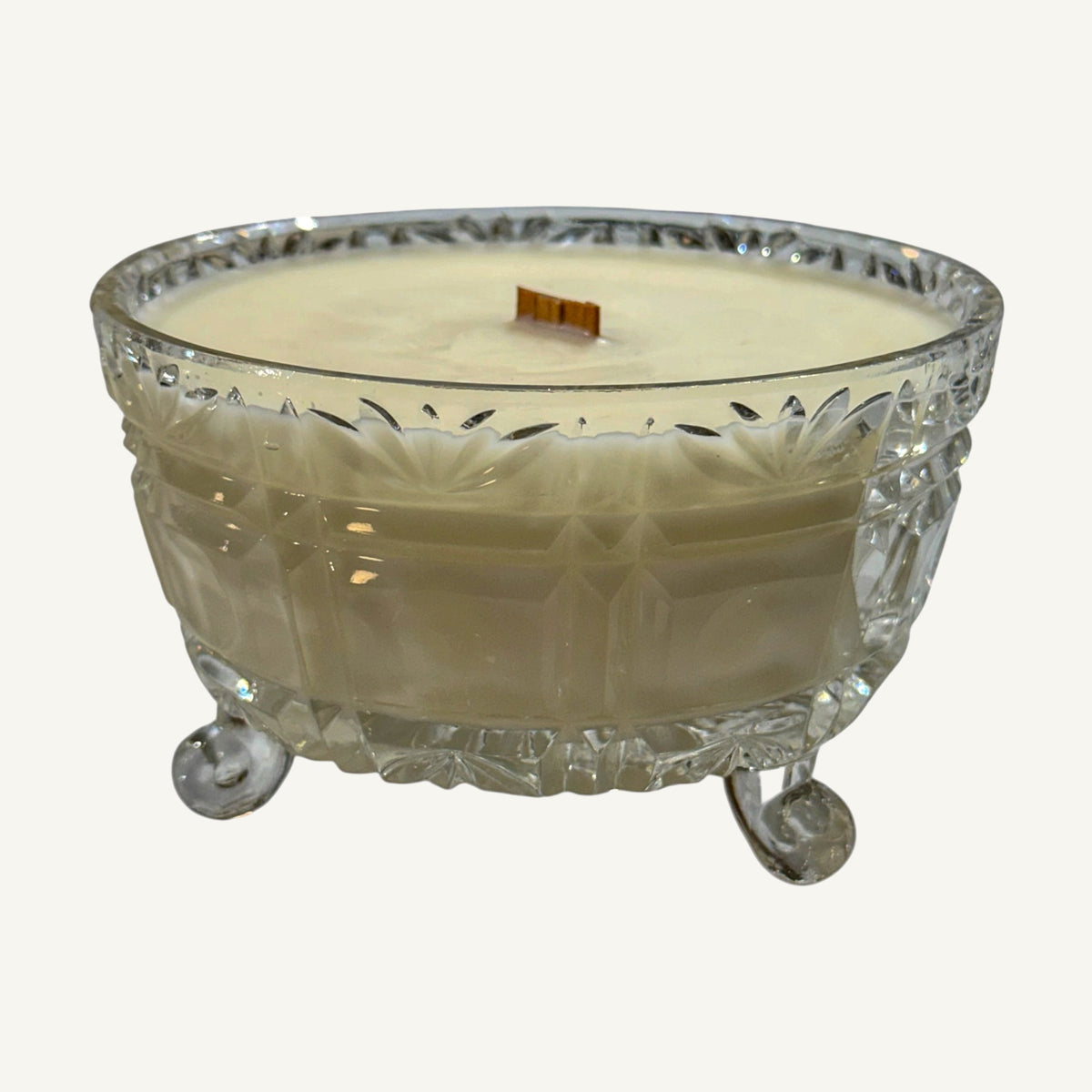Antiquarian Crystal Footed Candle - Curated Home Decor