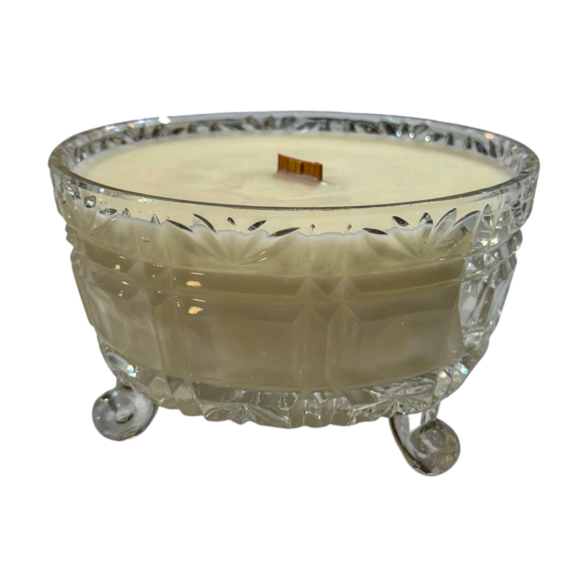 Antiquarian Crystal Footed Candle - Curated Home Decor