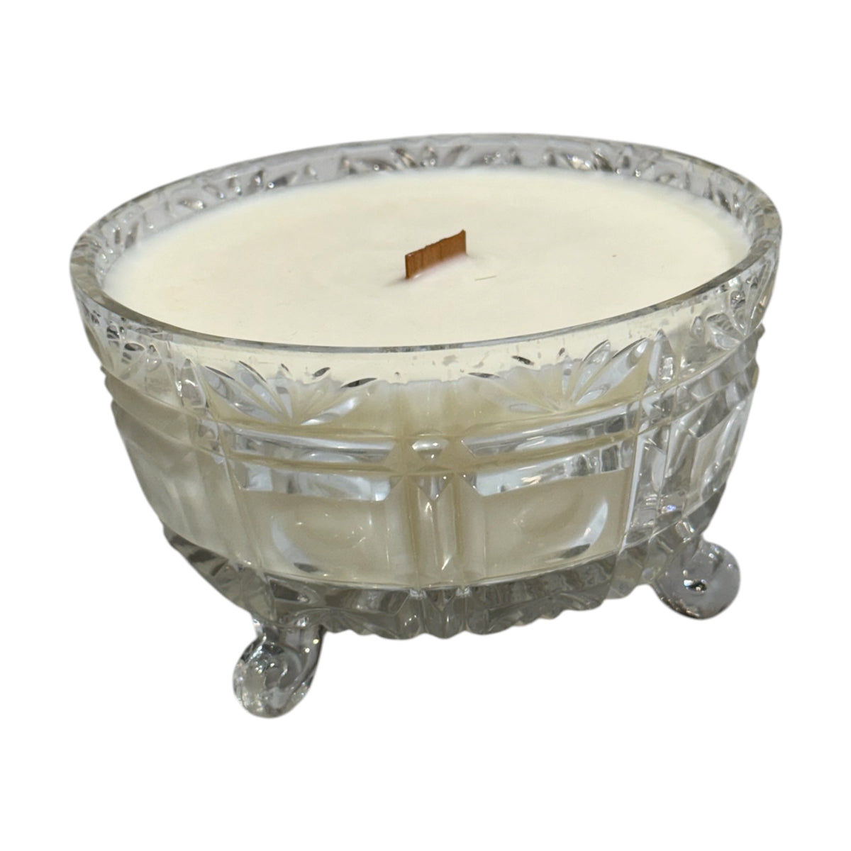 Antiquarian Crystal Footed Candle - Curated Home Decor