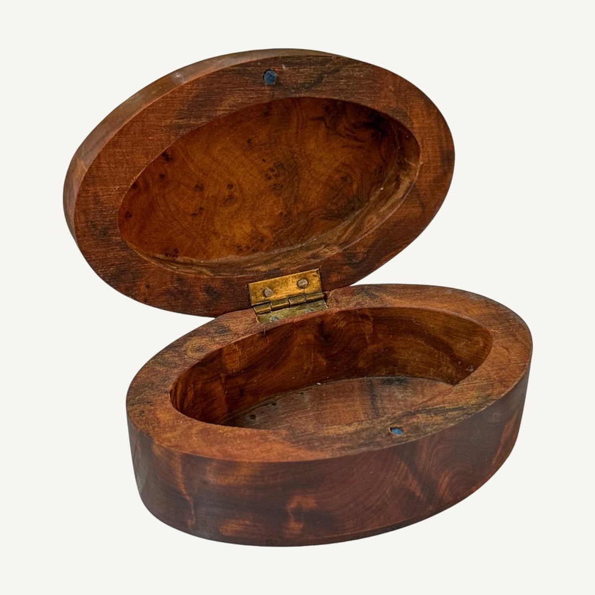 
                  
                    Vintage Oval Burl Wood Trinket Box - Curated Home Decor
                  
                