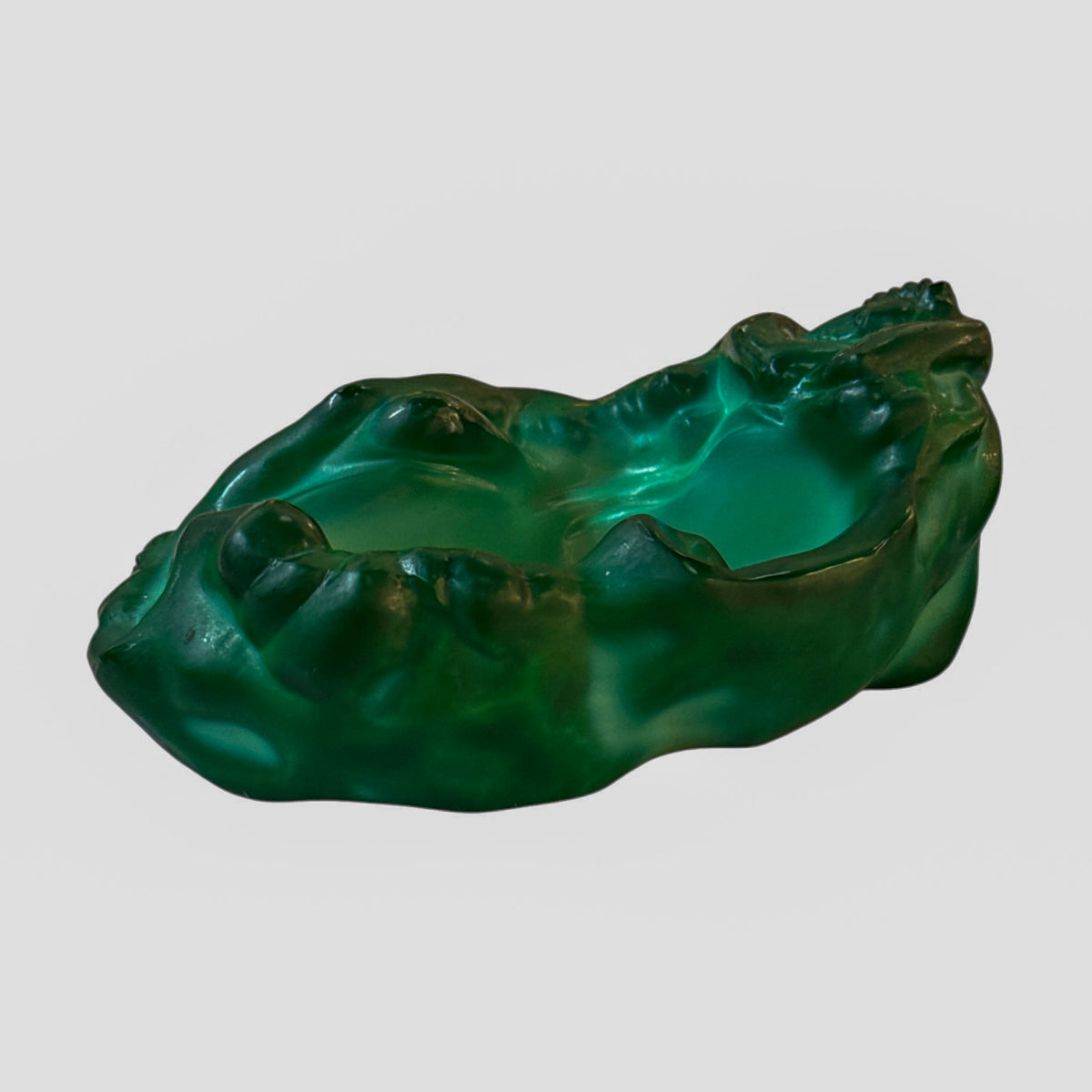 
                  
                    Vintage Art Nouveau–Style Malachite Green Glass Bowl - Curated Home Decor
                  
                