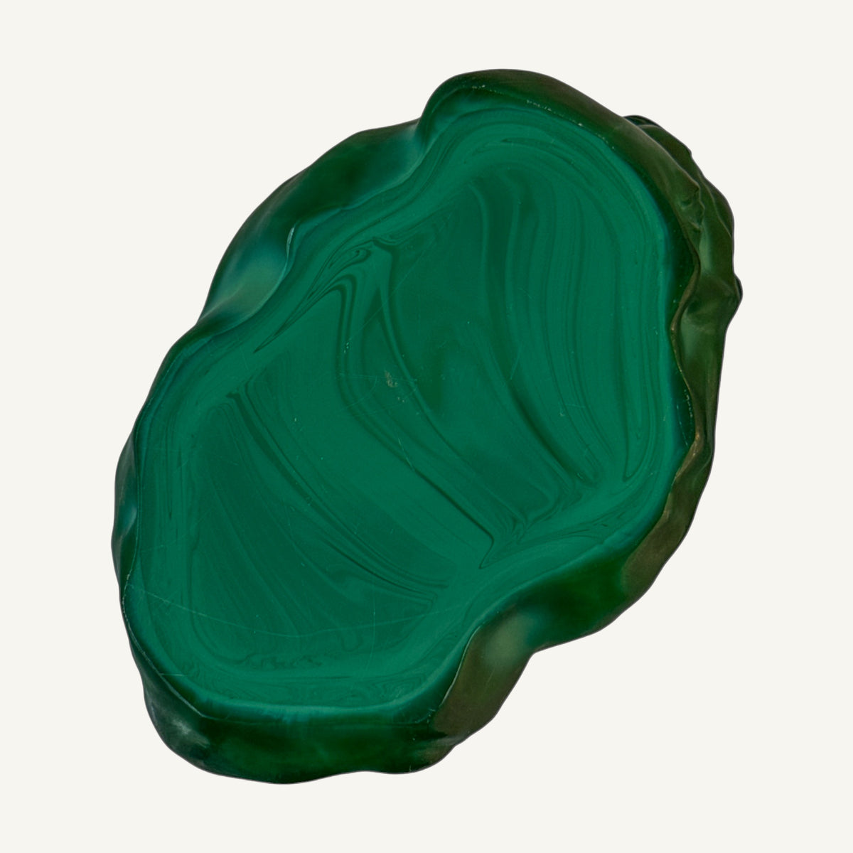 
                  
                    Vintage Art Nouveau–Style Malachite Green Glass Bowl - Curated Home Decor
                  
                