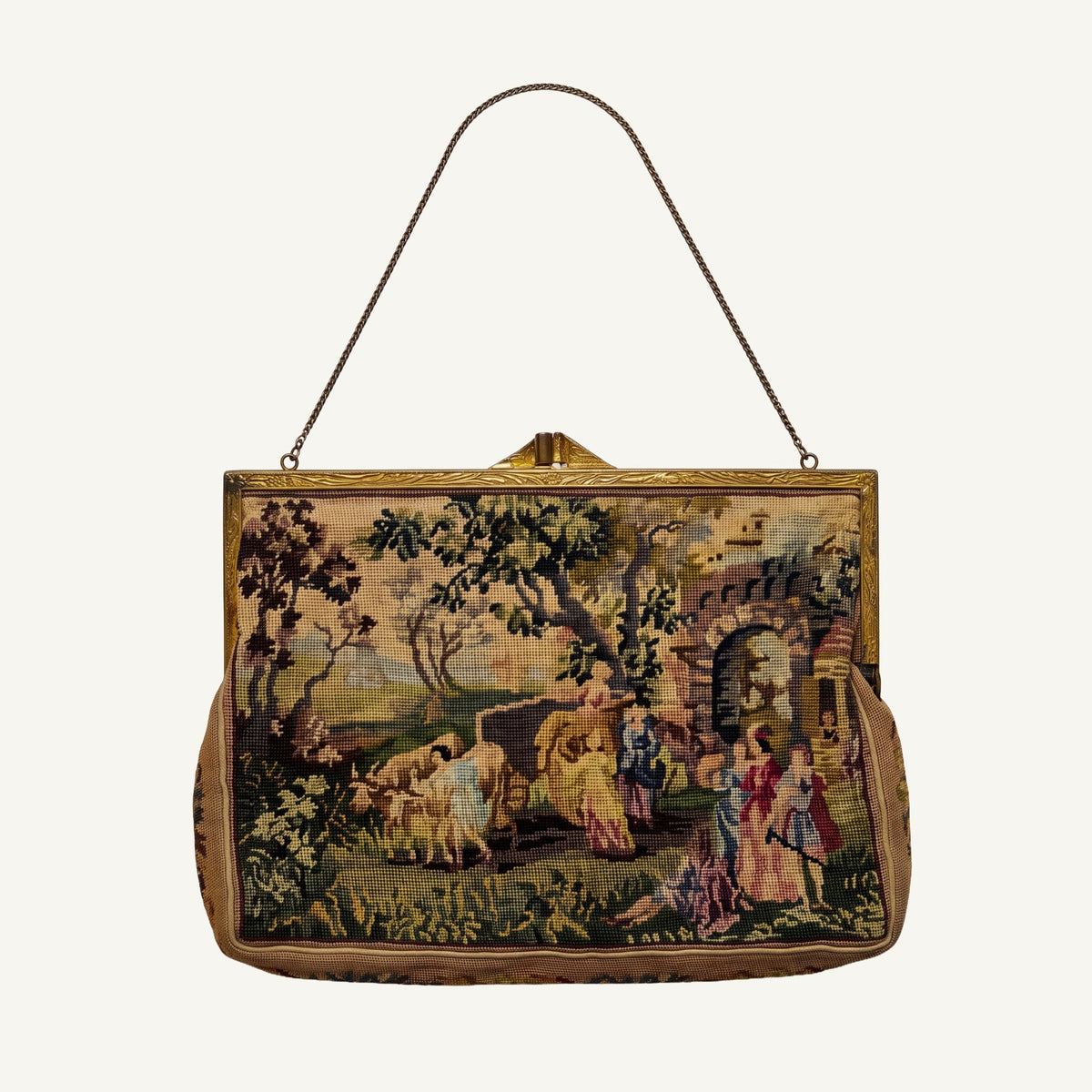 Vintage 1930s Austrian Micro Petit Point Purse - Curated Home Decor