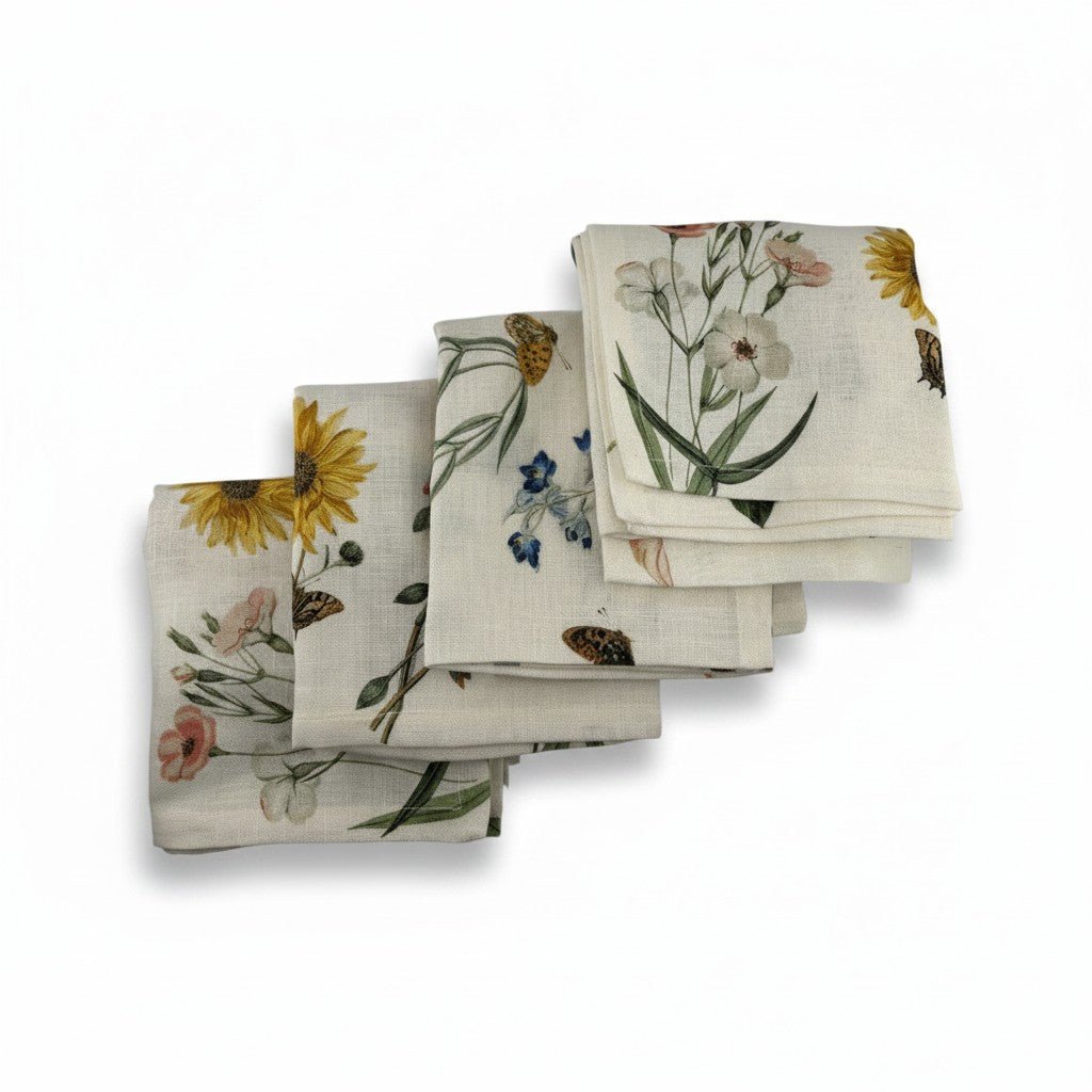 
                  
                    Juliska Floral Garden Napkins, Set of 4 - Curated Home Decor
                  
                