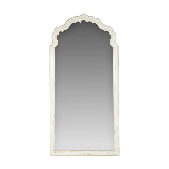 Ivory Floor Mirror