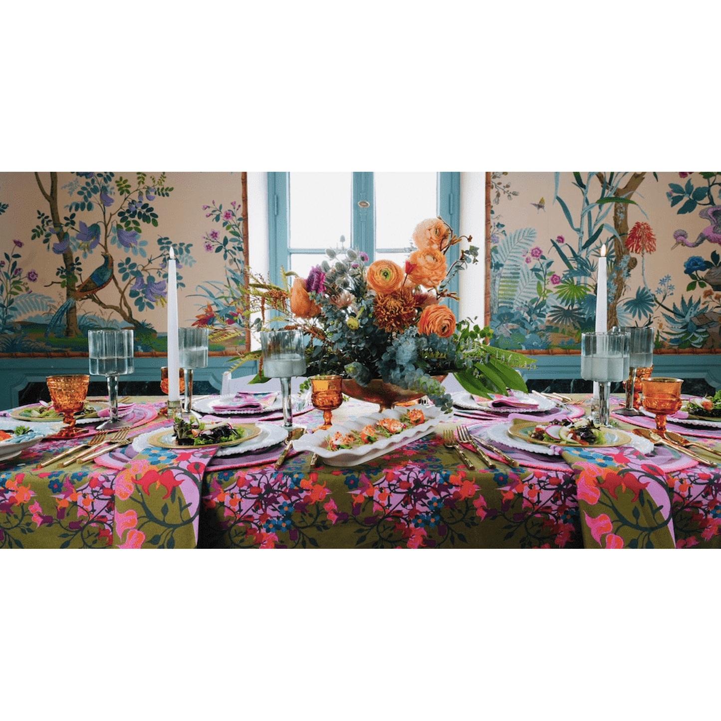 Sage scalloped tall wine glass with elegant coral hue and sleek design for stylish drinking experience