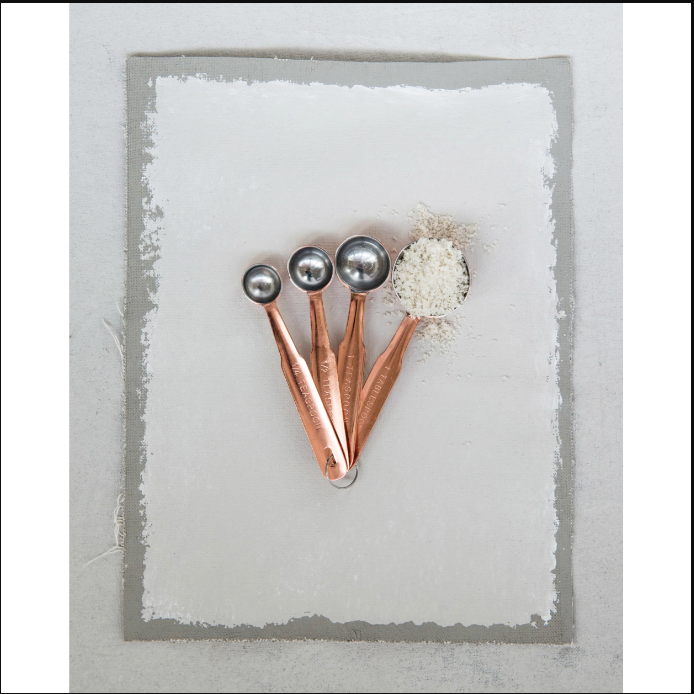 Copper Finished Stainless Steel Measuring Spoons, Set of 4