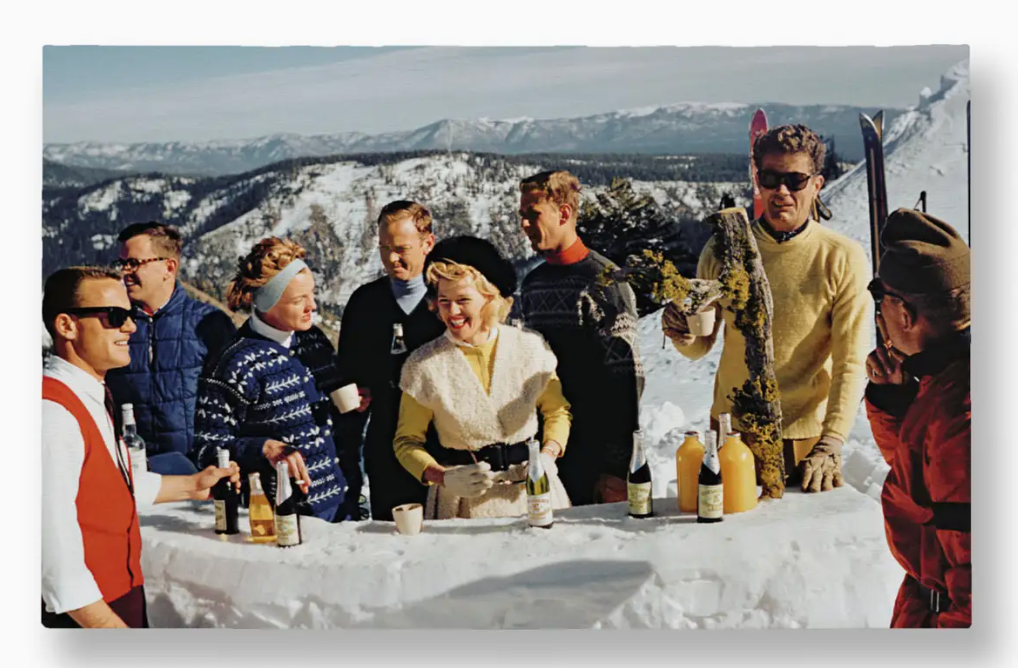 Slim Aarons Canvas Wall Art - Ski Drink