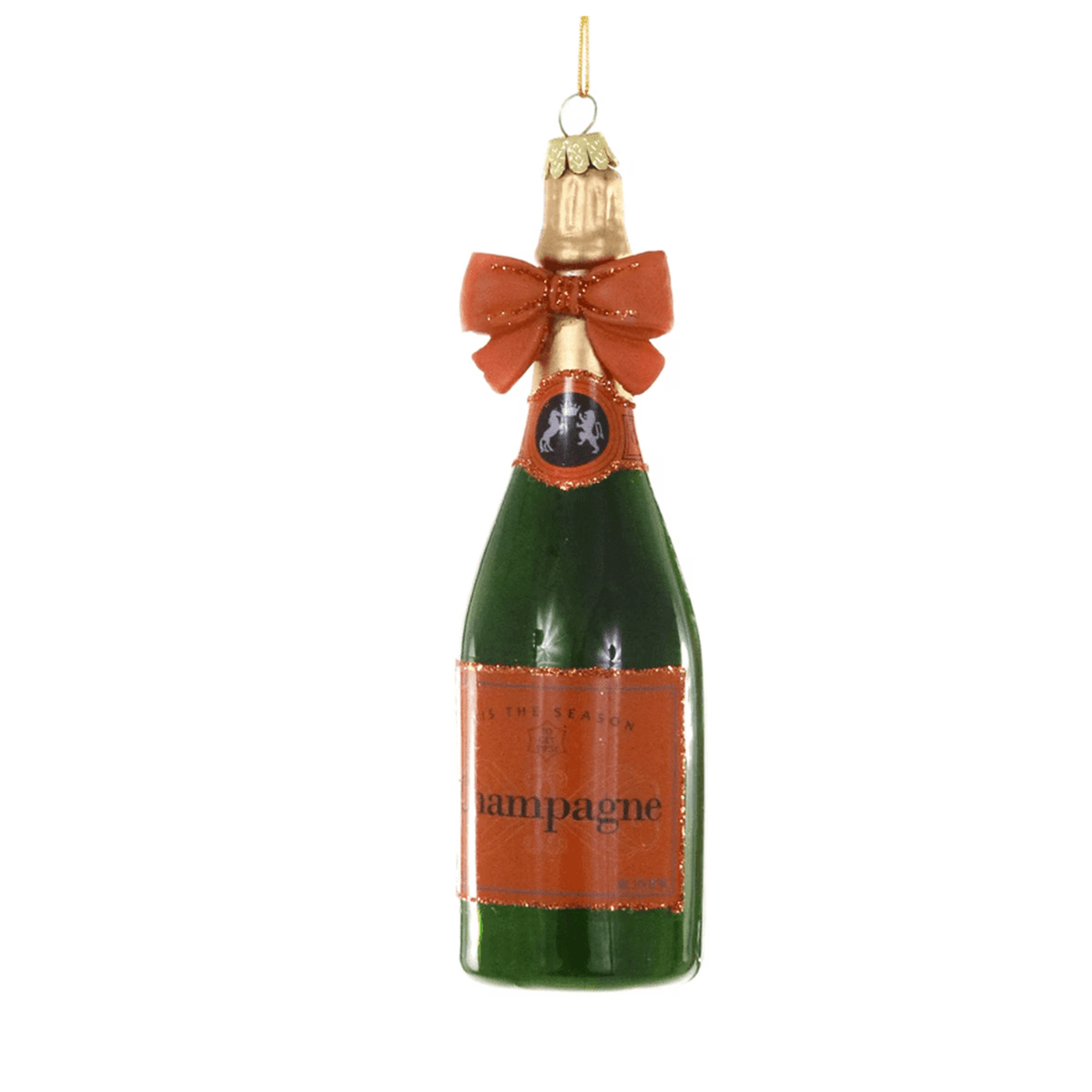 Champagne Bottle with Orange Bow Glass Ornament – Cody Foster & Co - Curated Home Decor