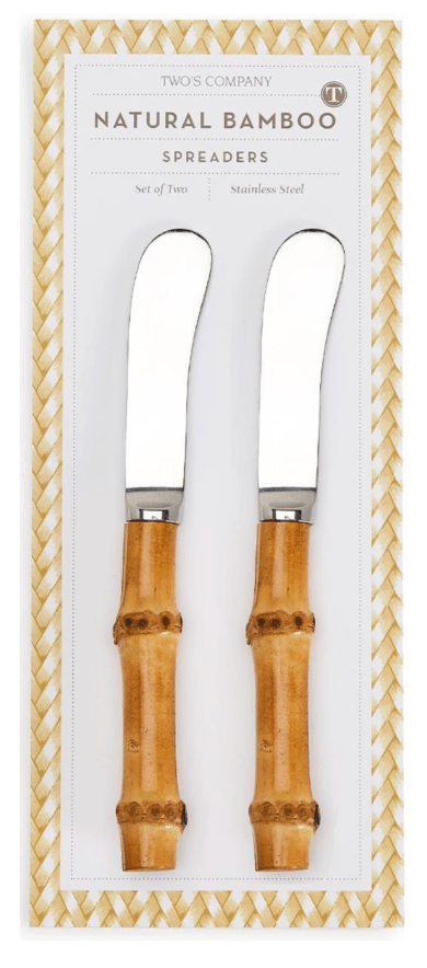 Natural Bamboo Handle Spreaders Set of 2 - Curated Home Decor