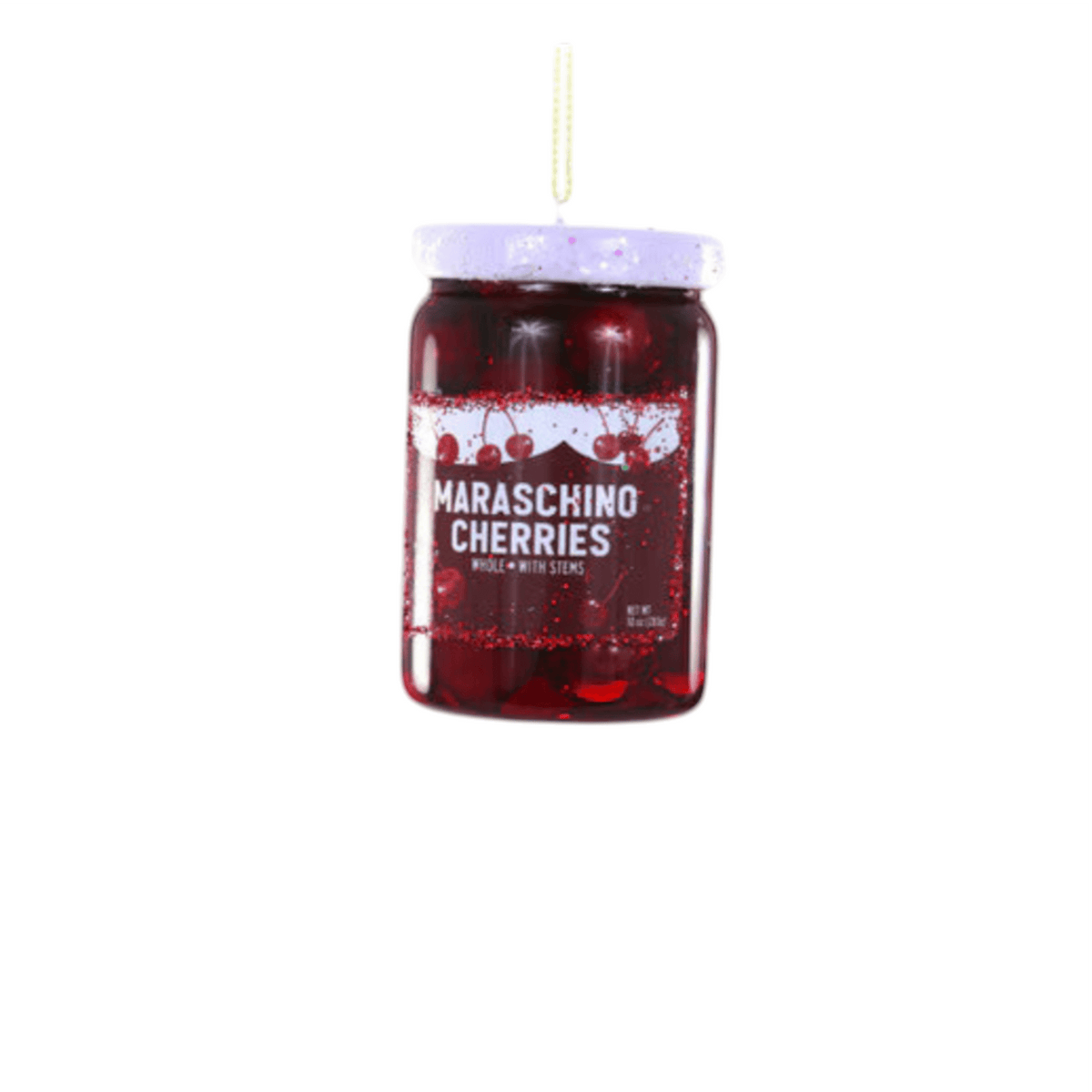 
                  
                    Maraschino Cherries Ornament glass jar decoration for Christmas tree festive holiday decor
                  
                