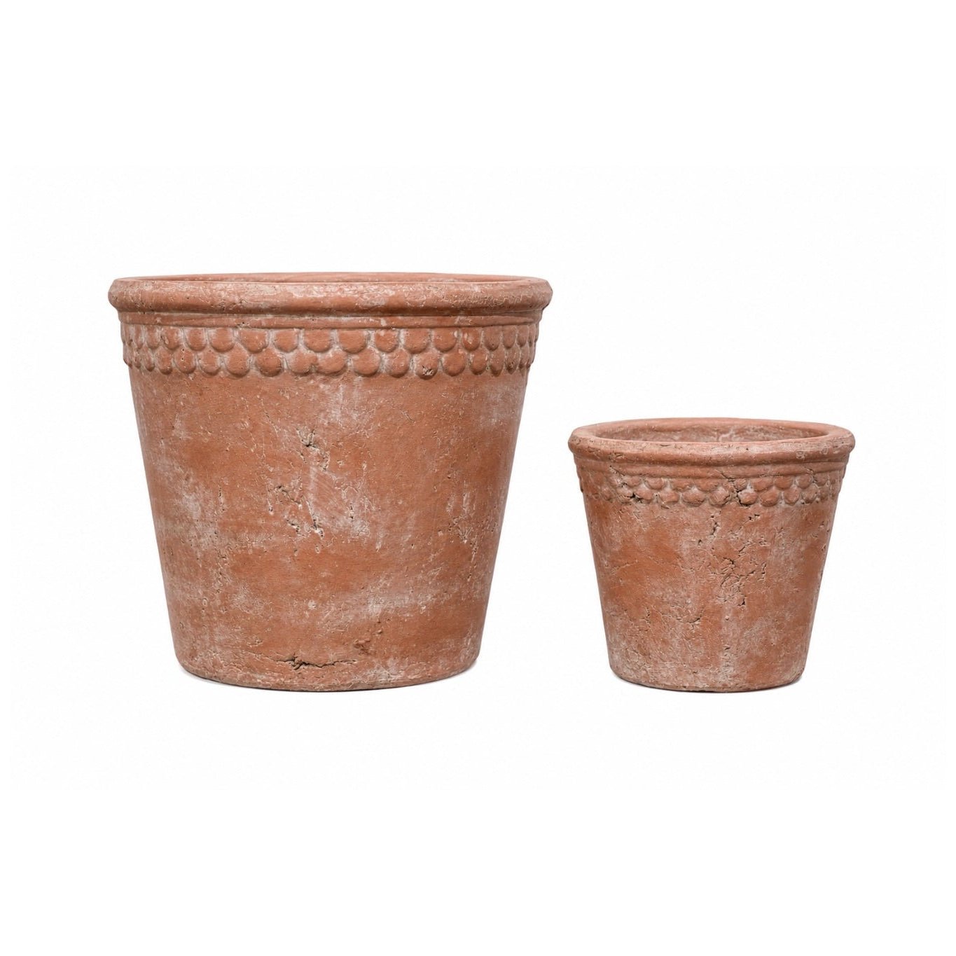 
                  
                    French Terracotta Planter with Scalloped Rim - Curated Home Decor
                  
                
