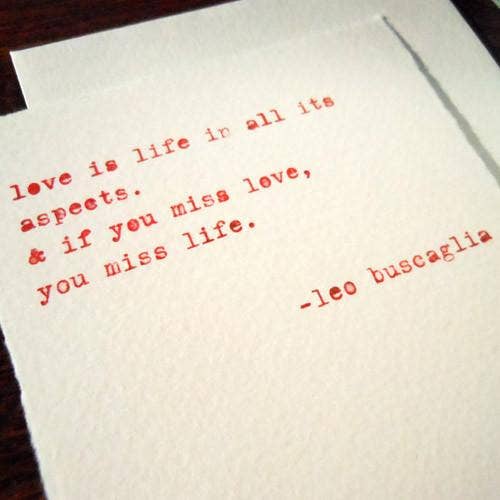 Love is Life Greeting Card - Curated Home Decor