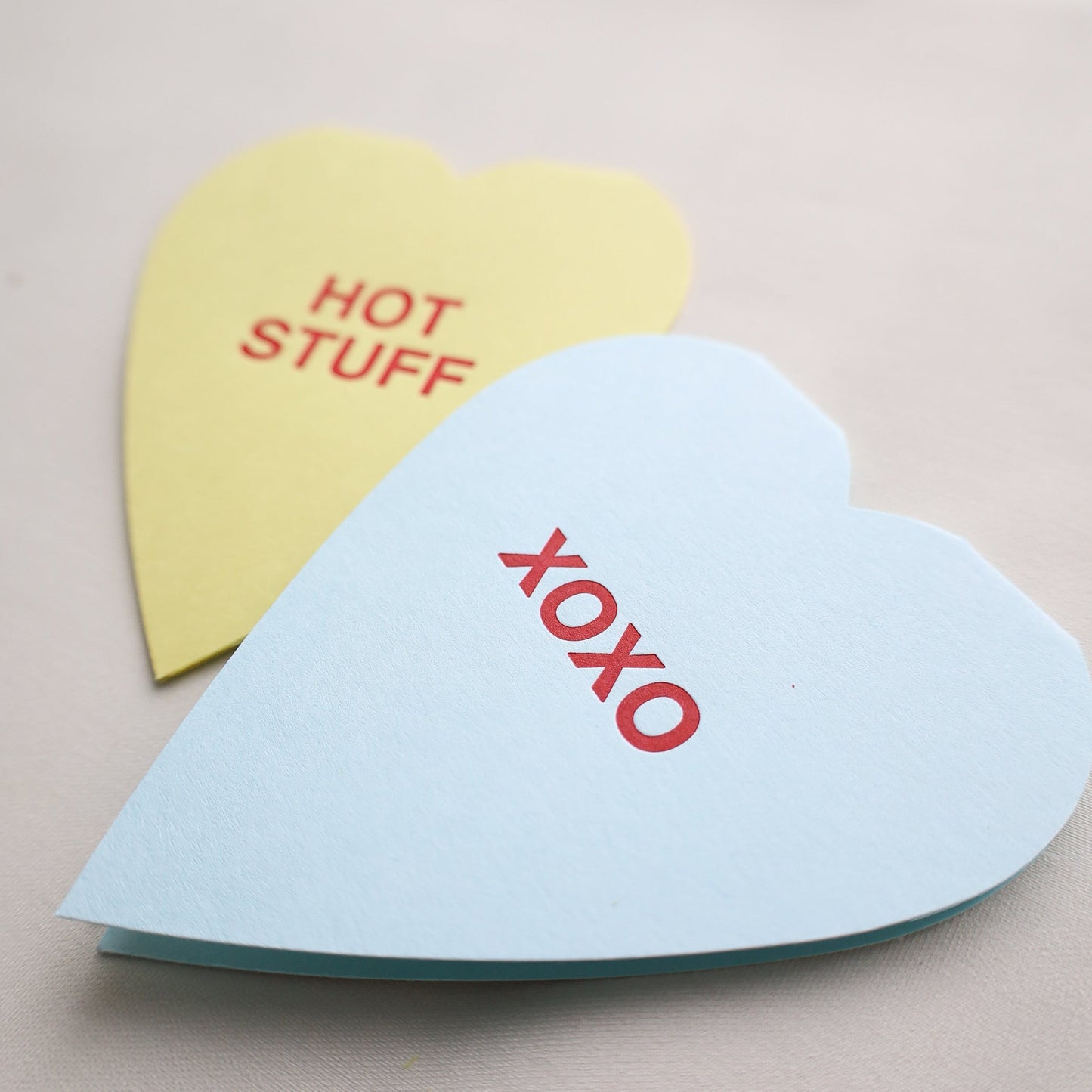 Xoxo Conversation Heart Card - Curated Home Decor